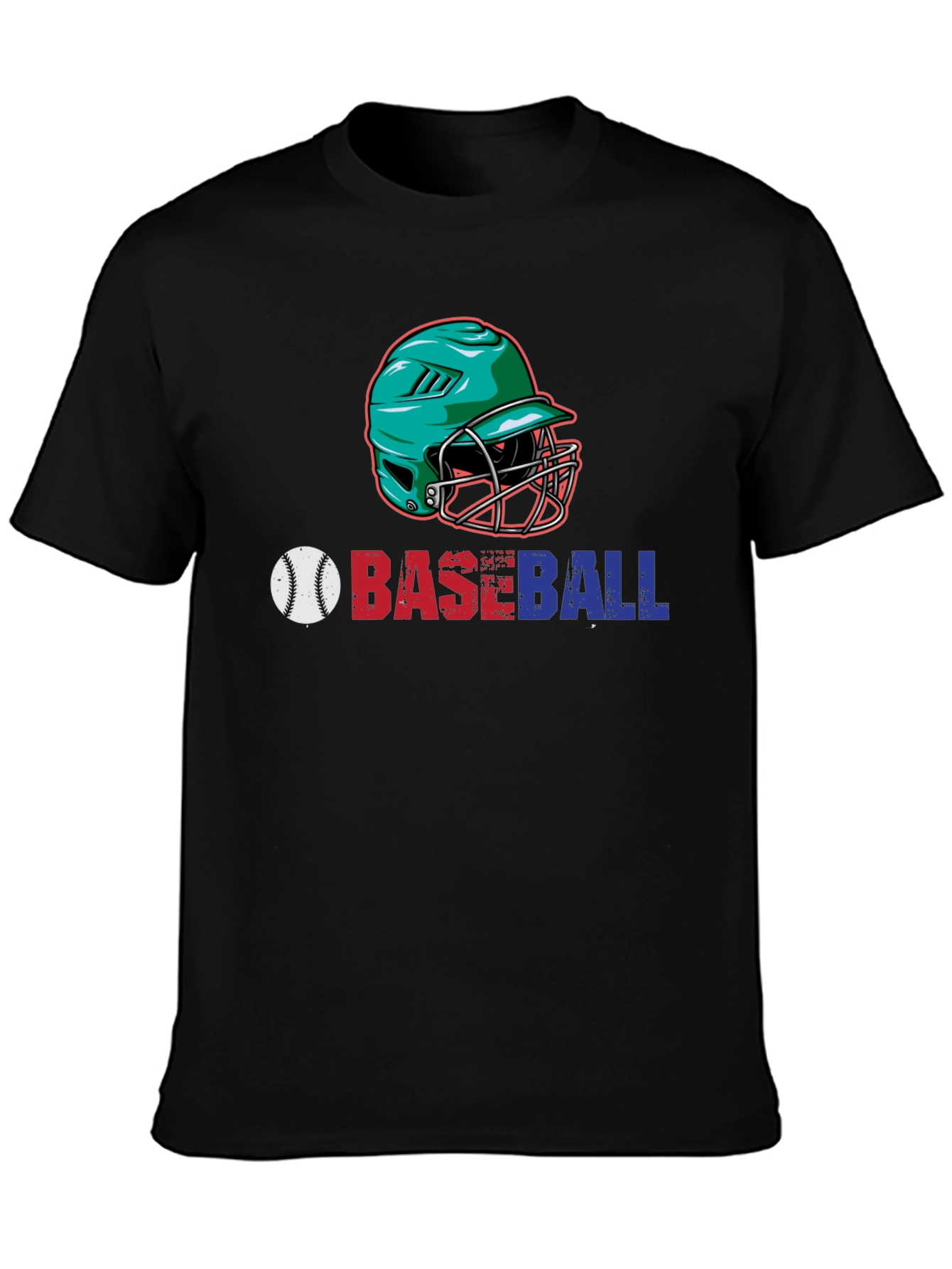 Baseball Helmet Graphic T-Shirt