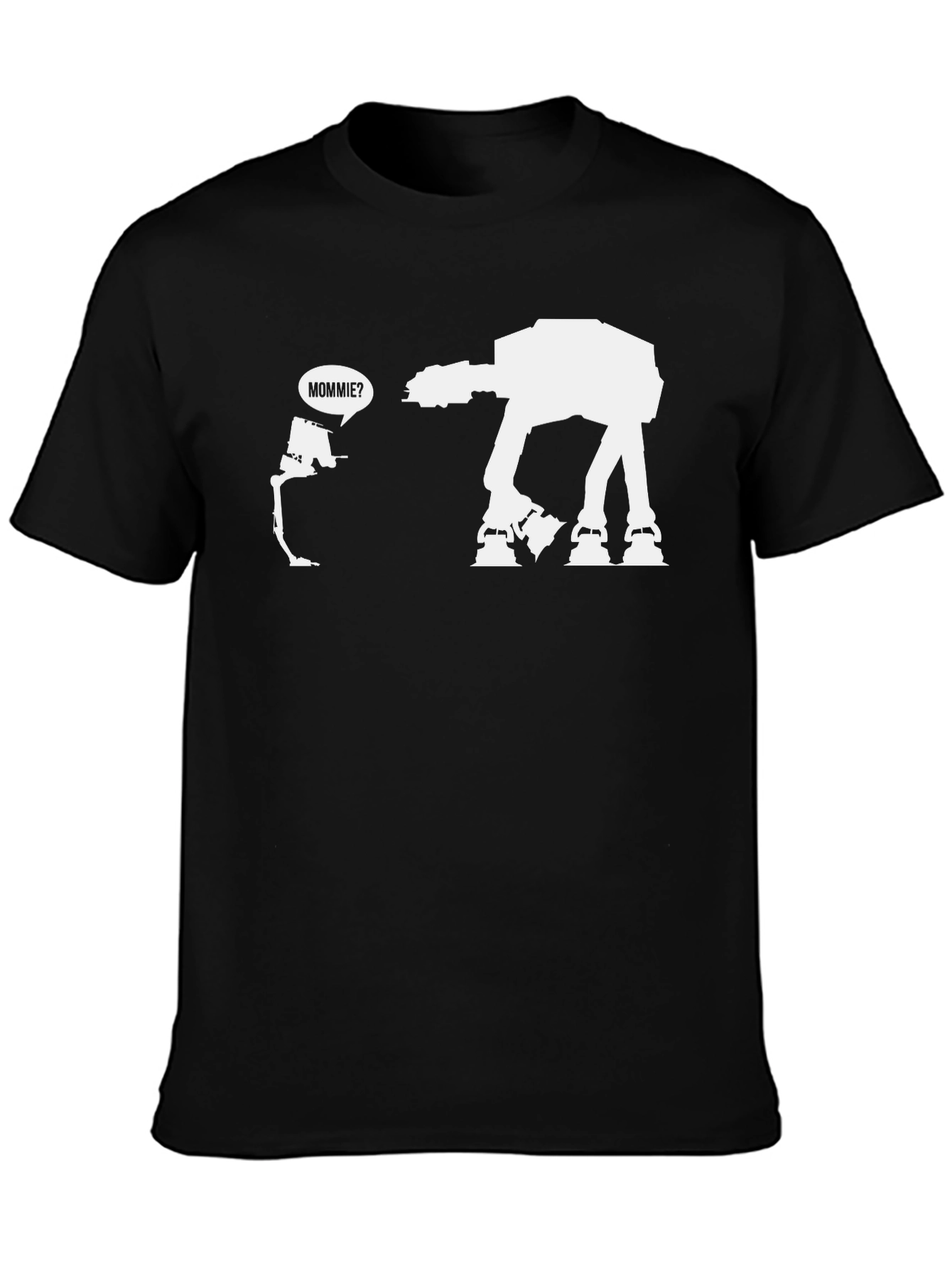 Star Wars AT-AT Mommie? Black T-Shirt