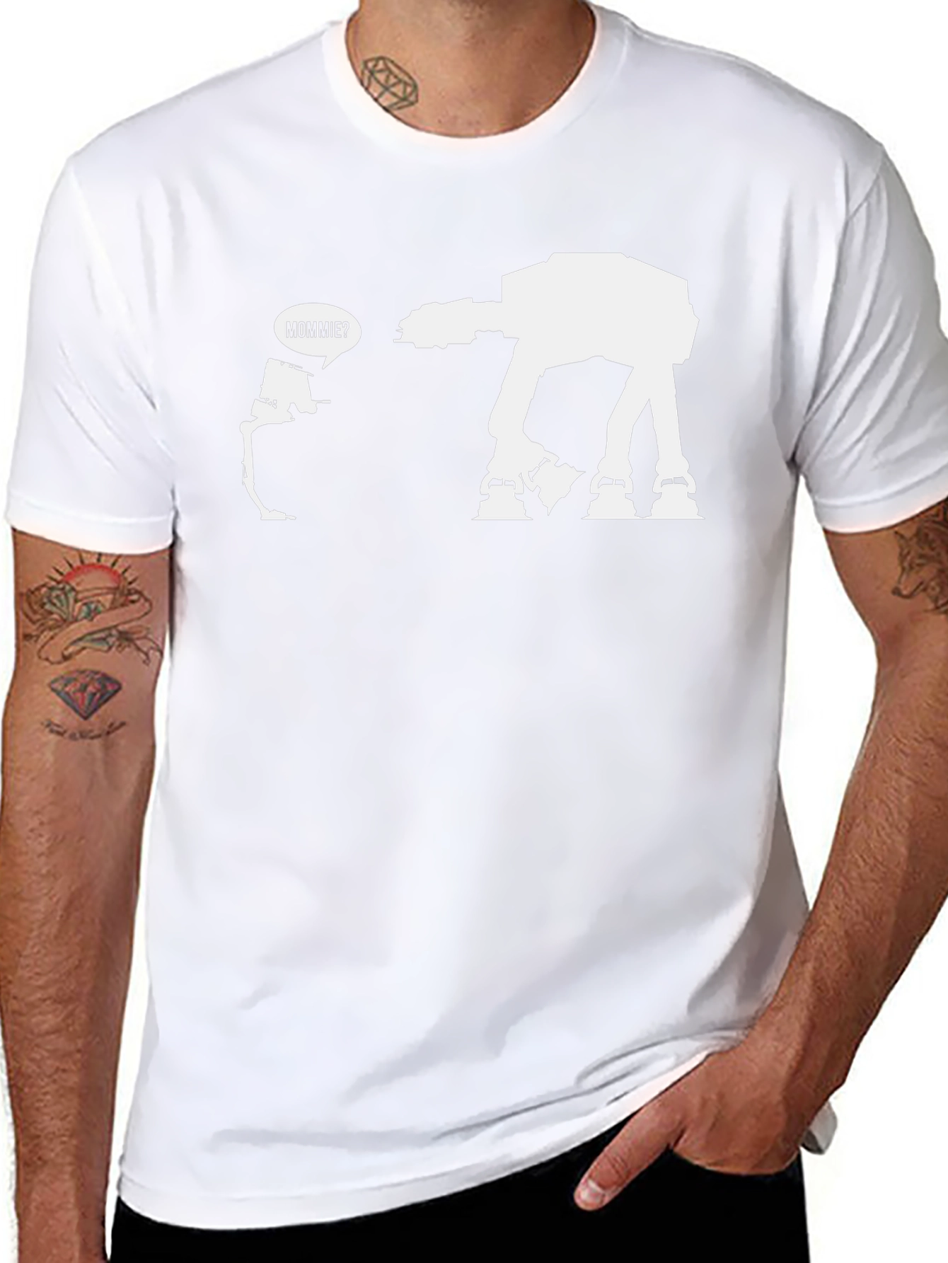 Star Wars AT-AT Mommie? Black T-Shirt