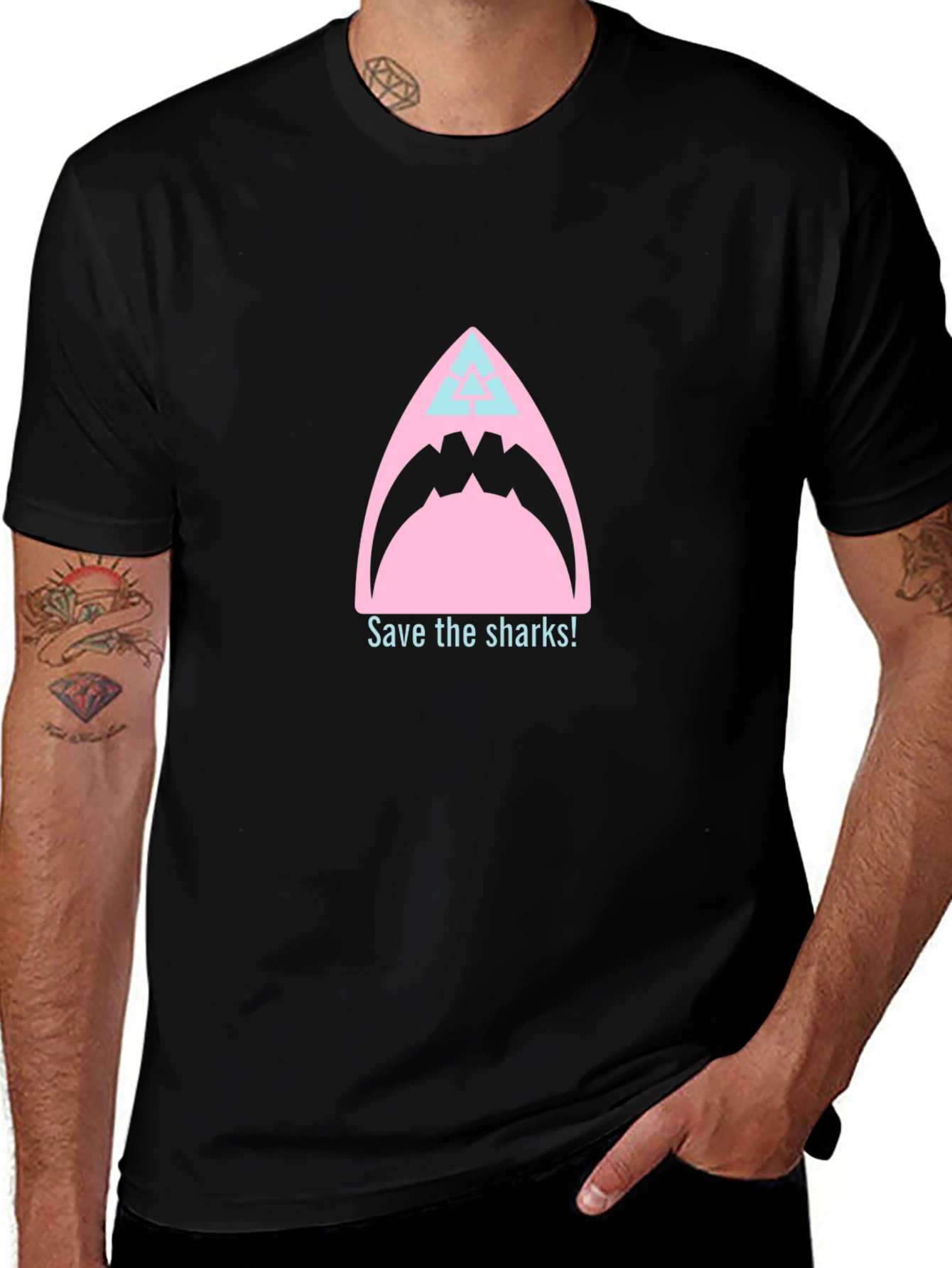 Save the Sharks Graphic Tee - Stylish Conservation