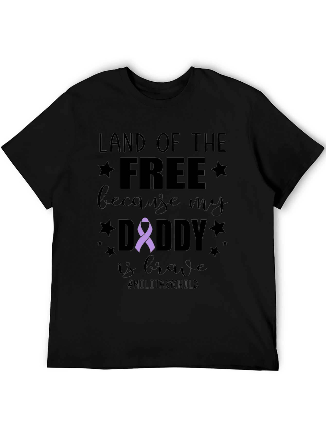 Land of the Free Daddy Military Child T-Shirt