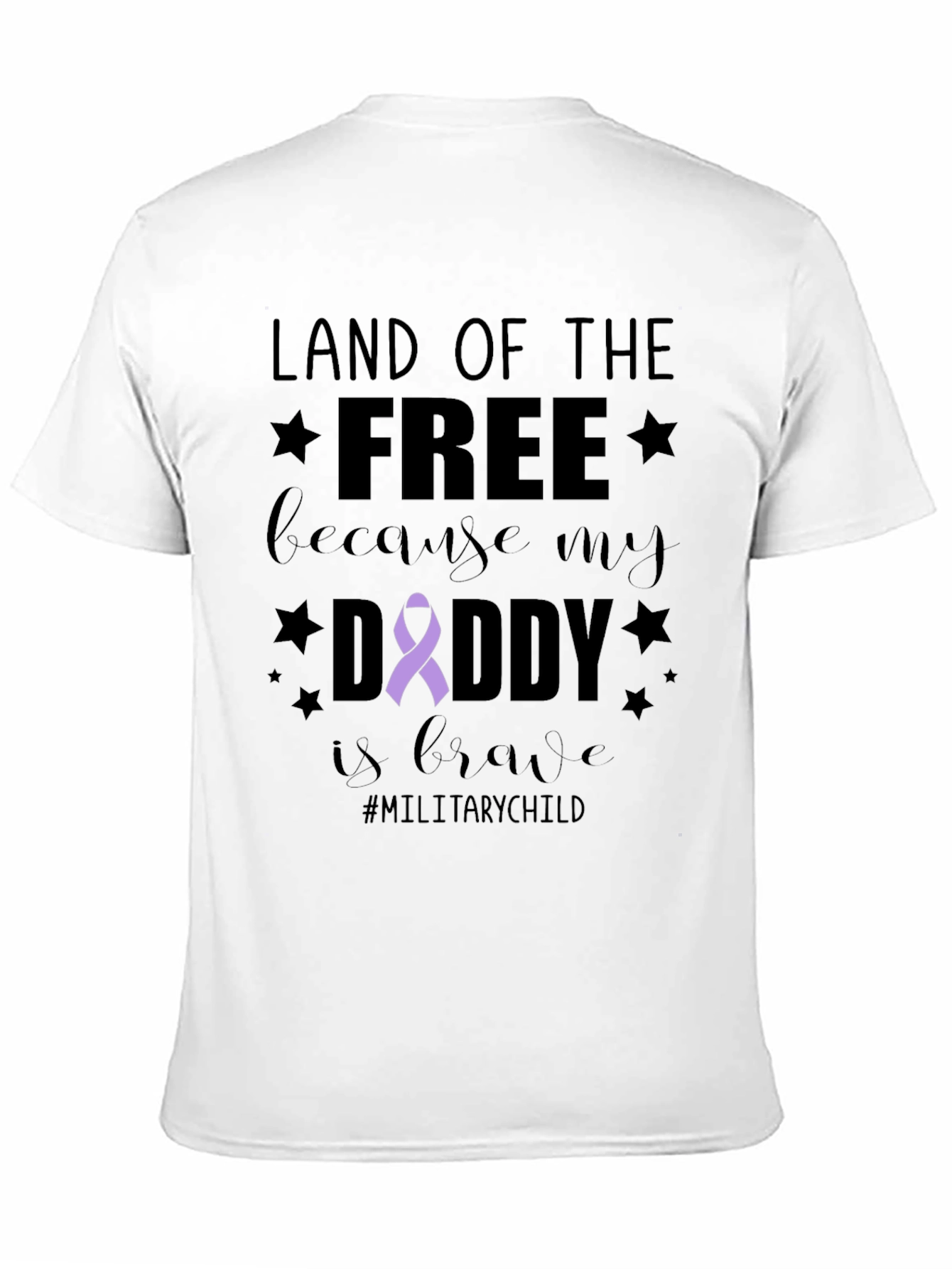 Land of the Free Daddy Military Child T-Shirt