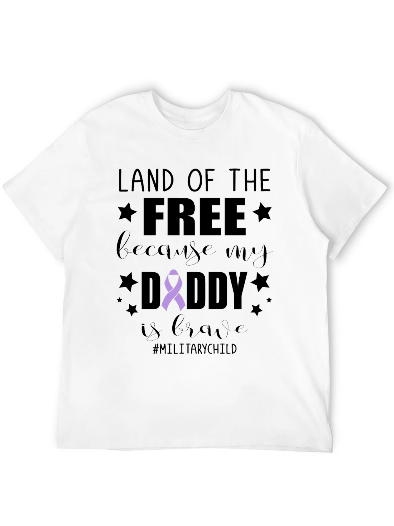 Land of the Free Daddy Military Child T-Shirt