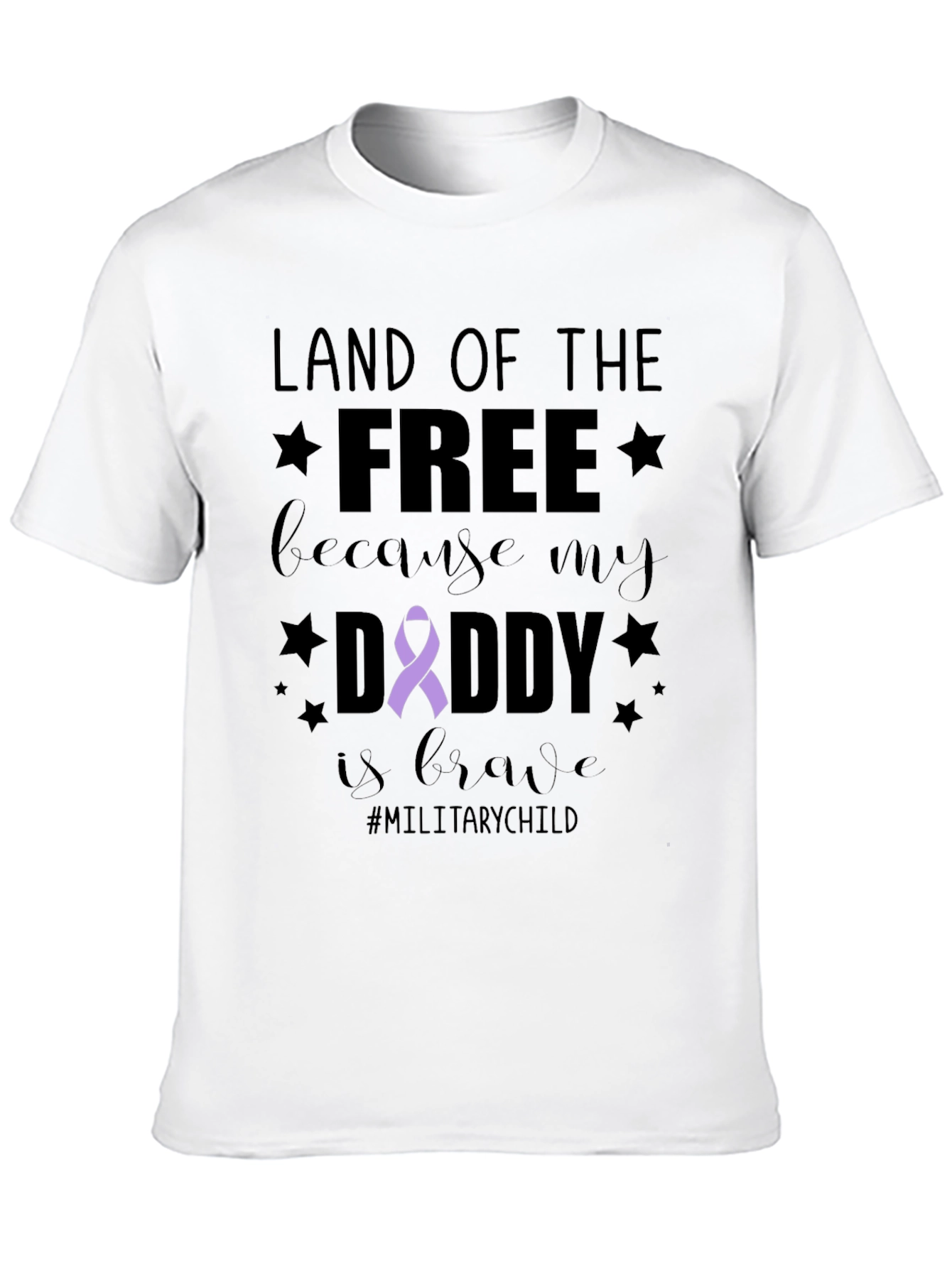 Land of the Free Daddy Military Child T-Shirt