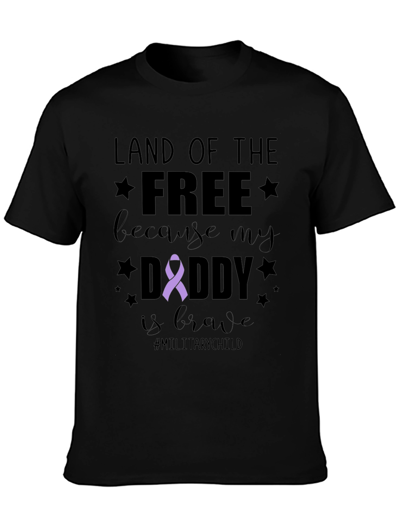 Land of the Free Daddy Military Child T-Shirt