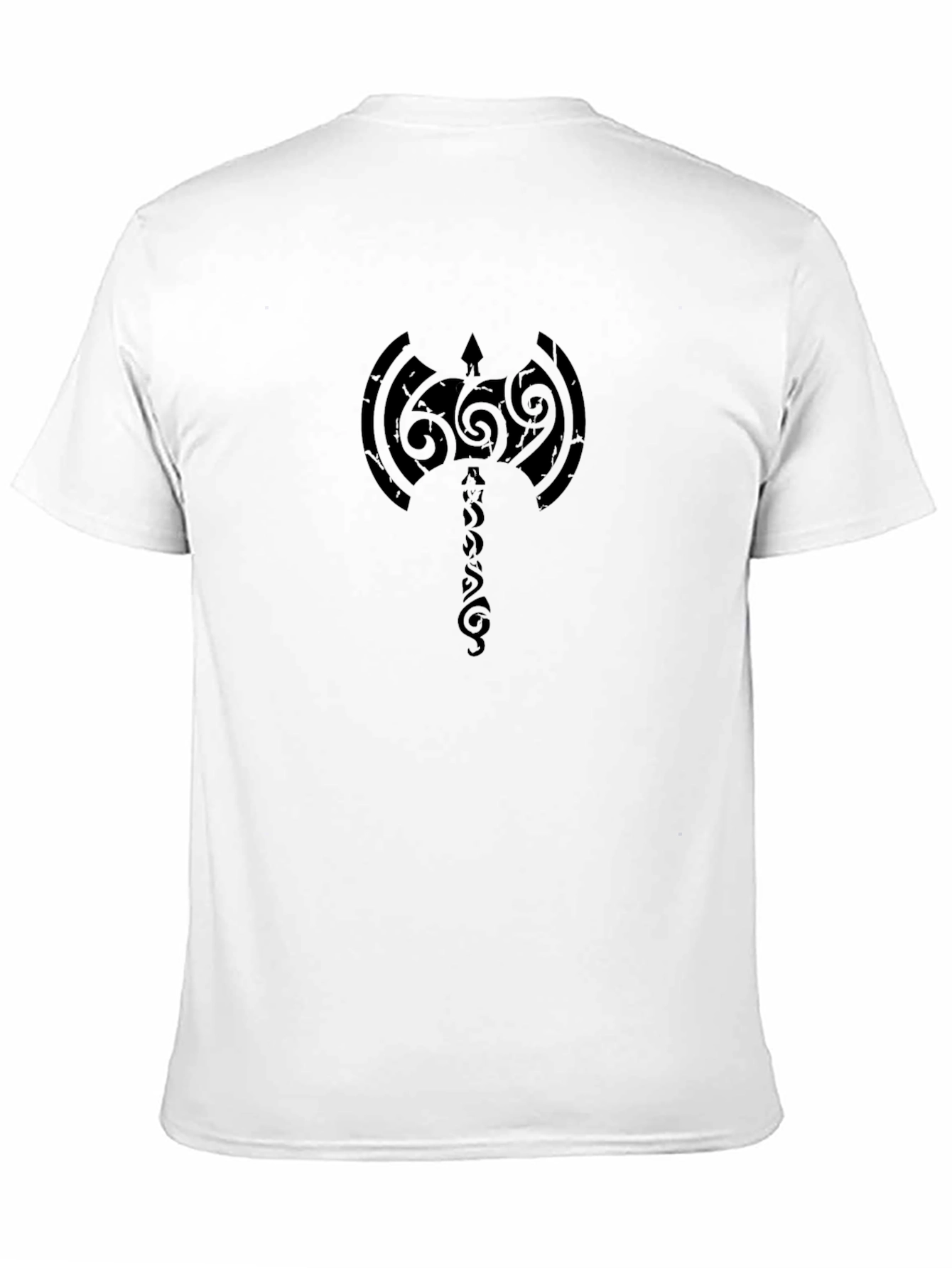 Tribal Axe Graphic T-Shirt - Black