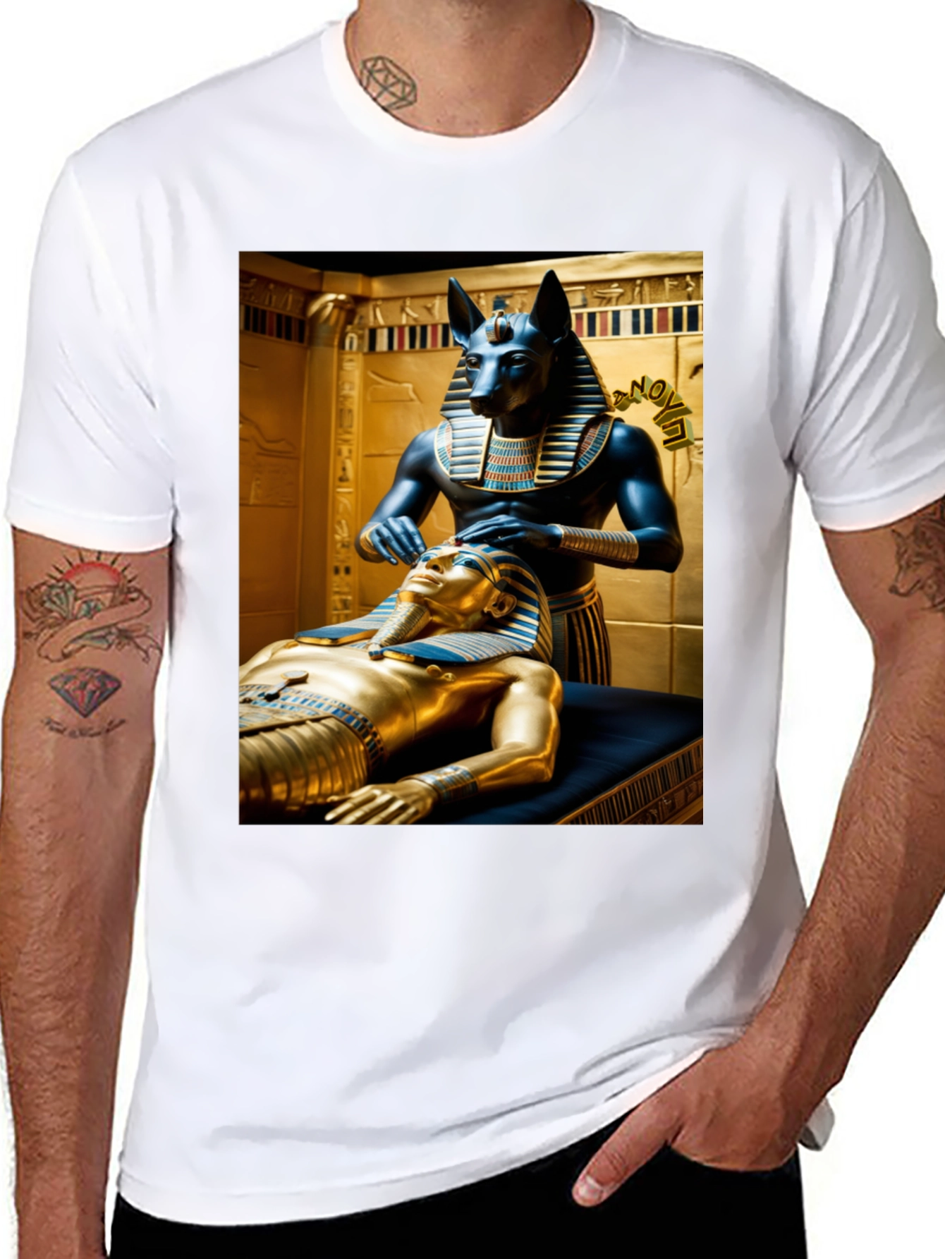 Anubis Pharaoh T-Shirt - Egyptian Mythology Graphic Tee