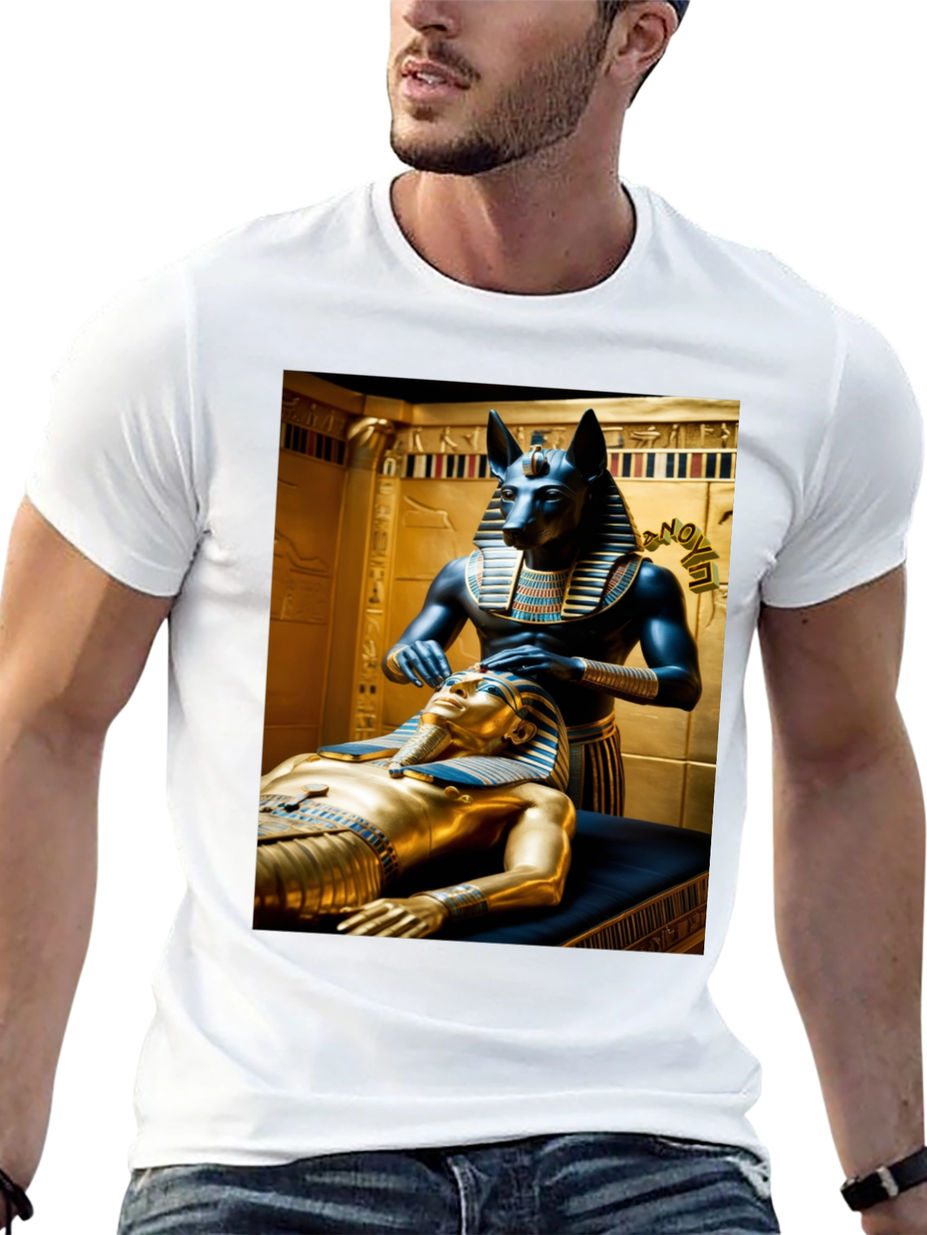 Anubis Pharaoh T-Shirt - Egyptian Mythology Graphic Tee