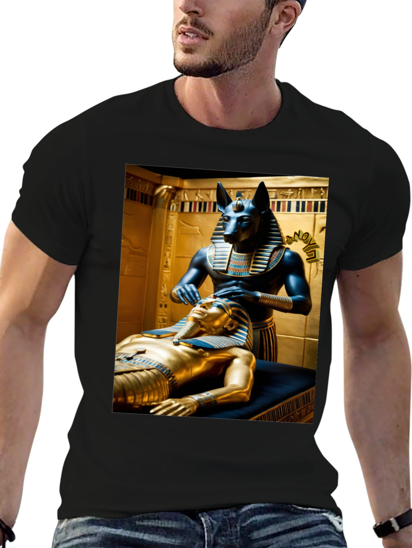 Anubis Pharaoh T-Shirt - Egyptian Mythology Graphic Tee