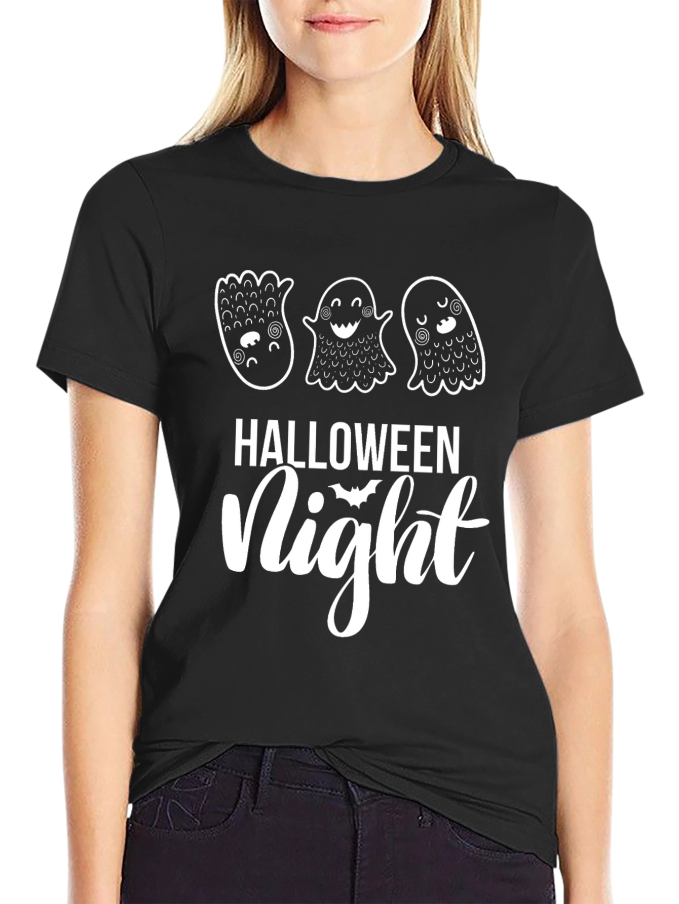Halloween Night Ghost Graphic Tee
