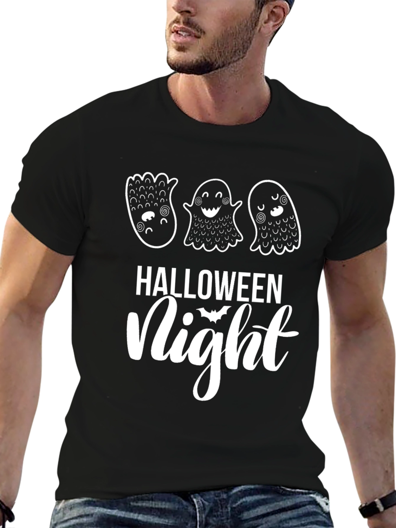 Halloween Night Ghost Graphic Tee