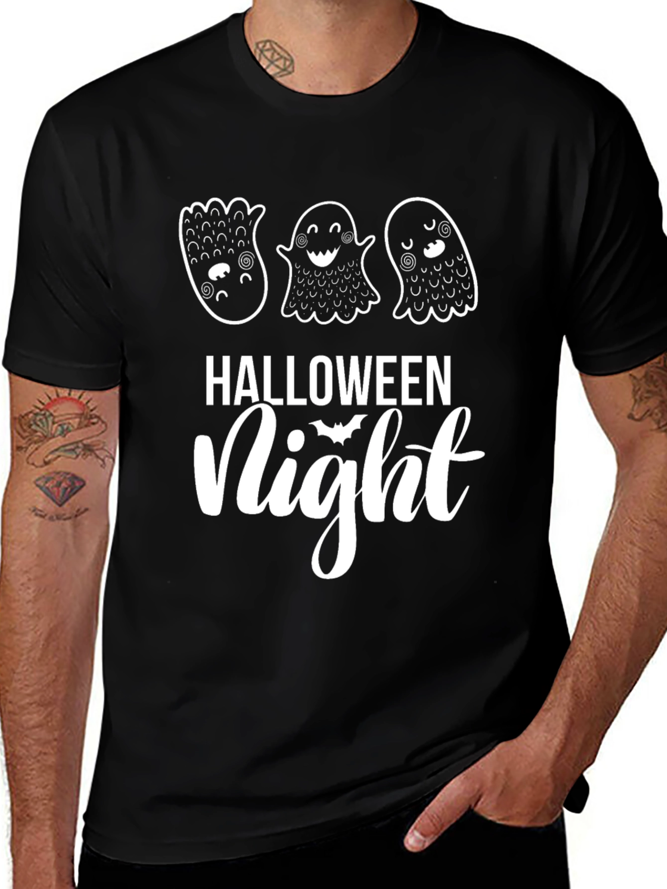 Halloween Night Ghost Graphic Tee