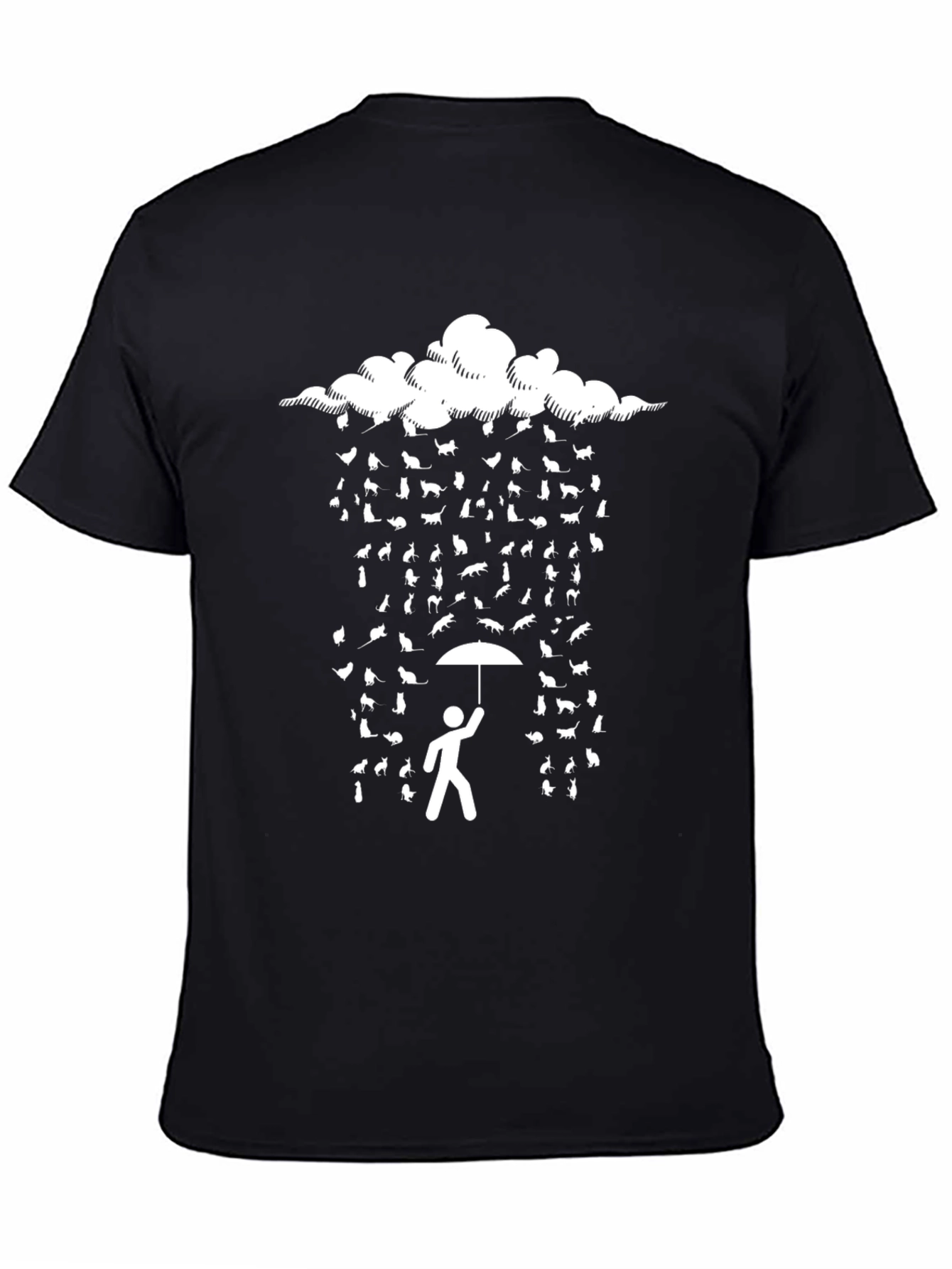 Cats Rain T-Shirt Funny Graphic Tee