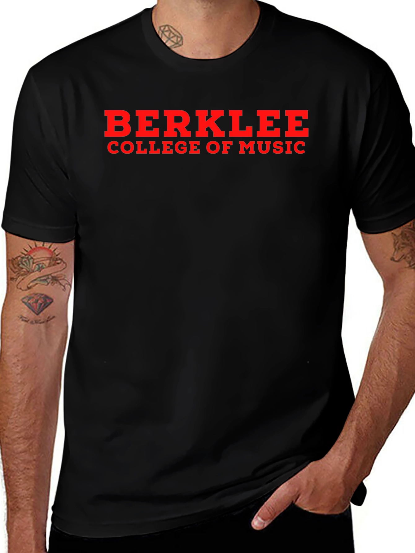 Berklee College of Music T-Shirt - Red on Black