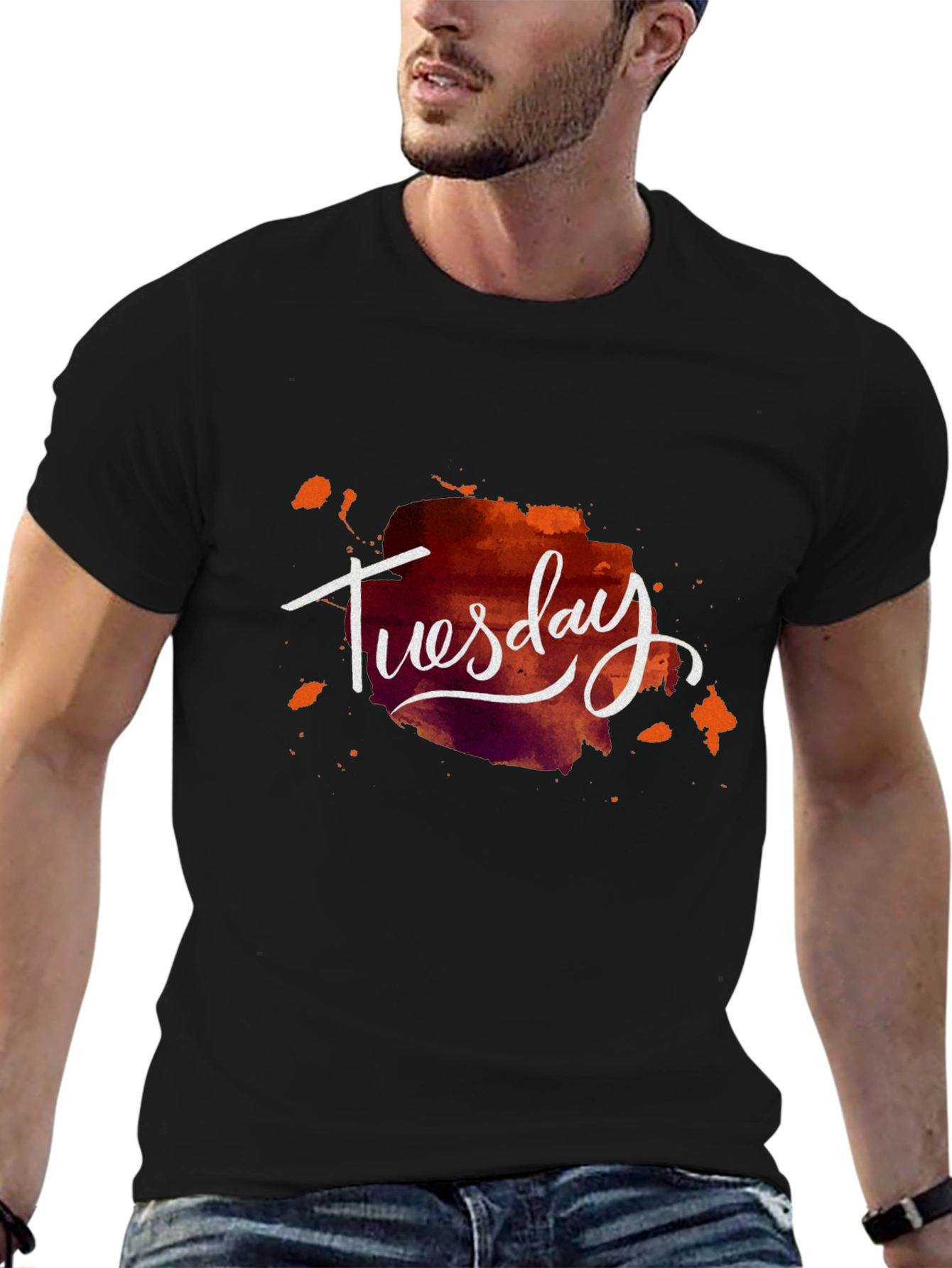 Tuesday Graphic Tee - Stylish Mens Black T-Shirt