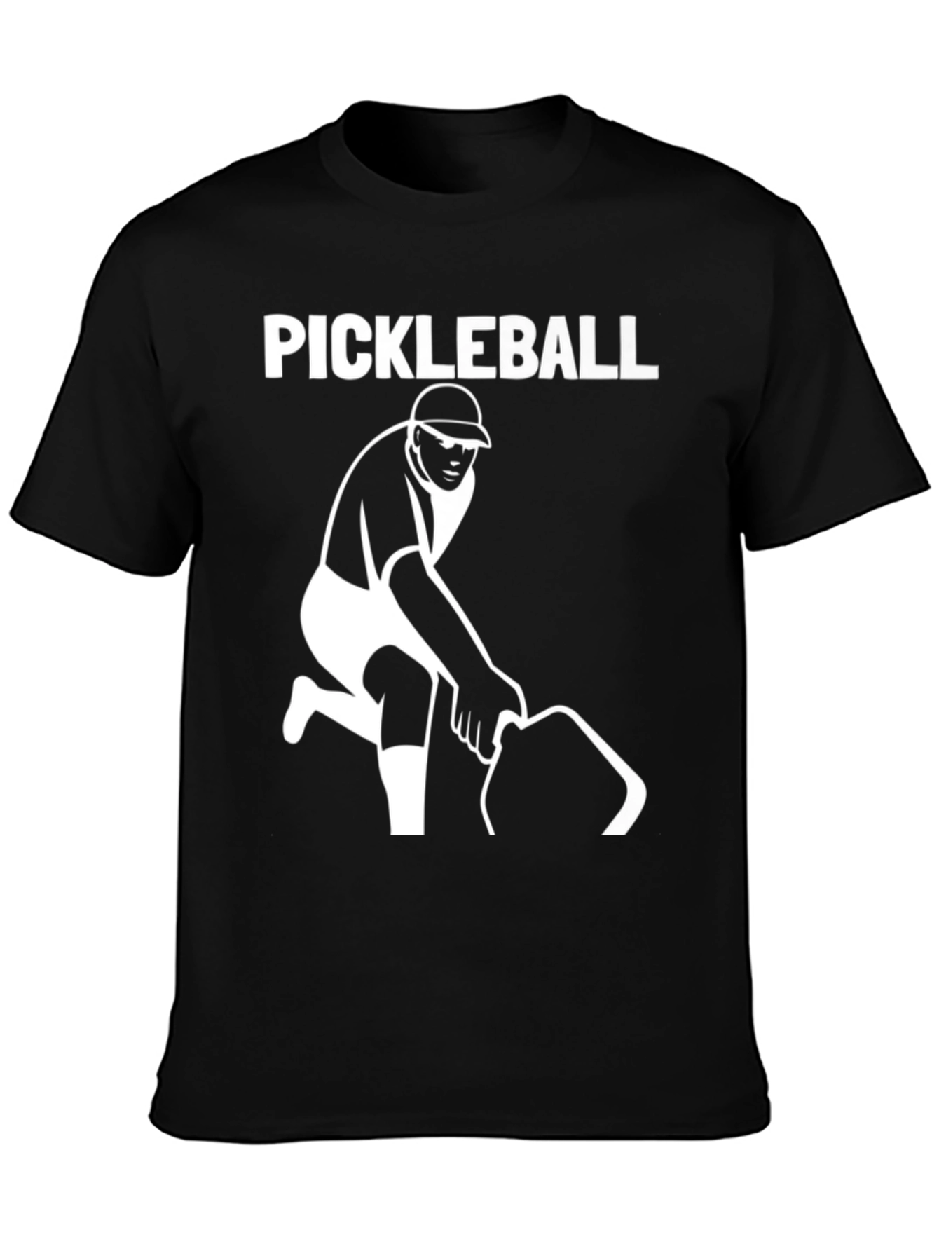 Pickleball Player Graphic T-Shirt - Black