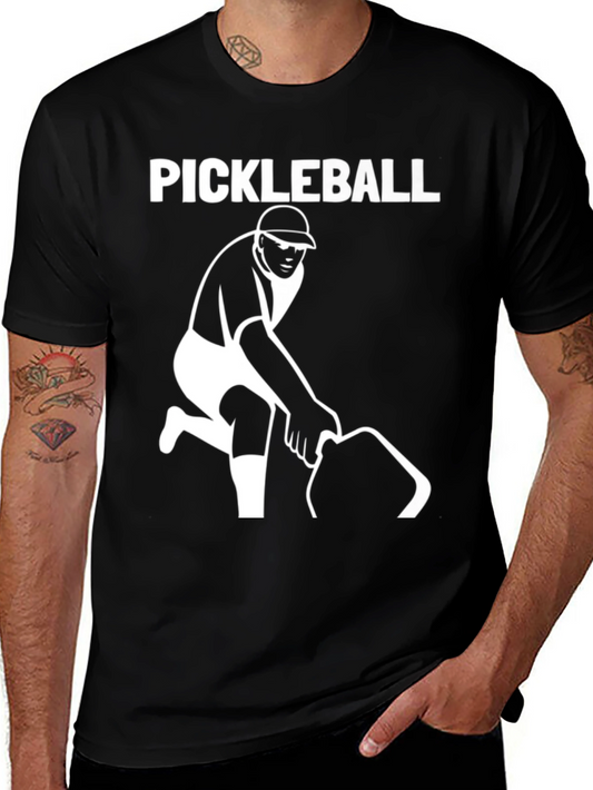 Pickleball Player Graphic T-Shirt - Black
