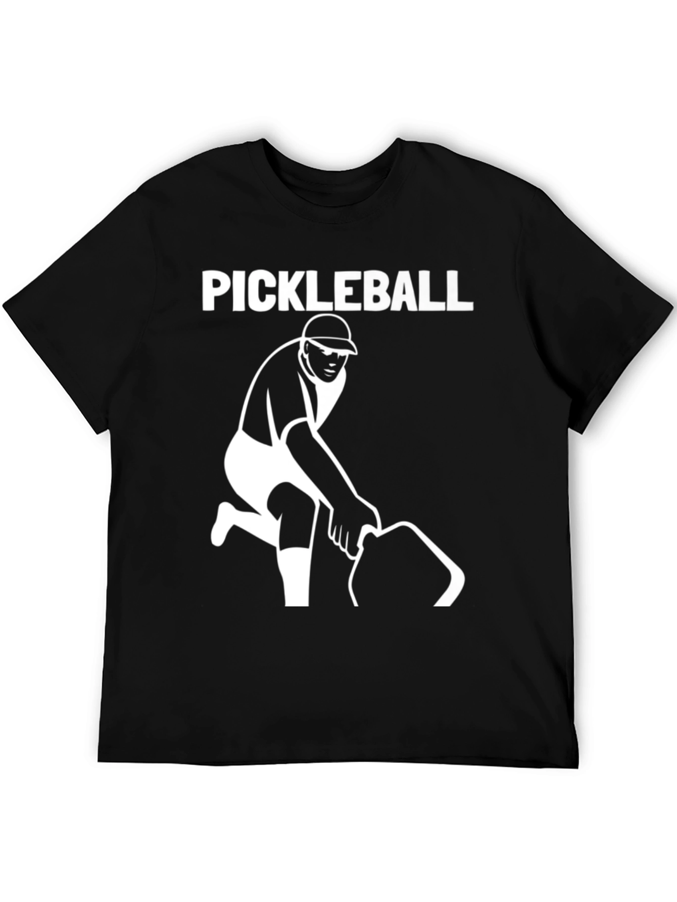 Pickleball Player Graphic T-Shirt - Black