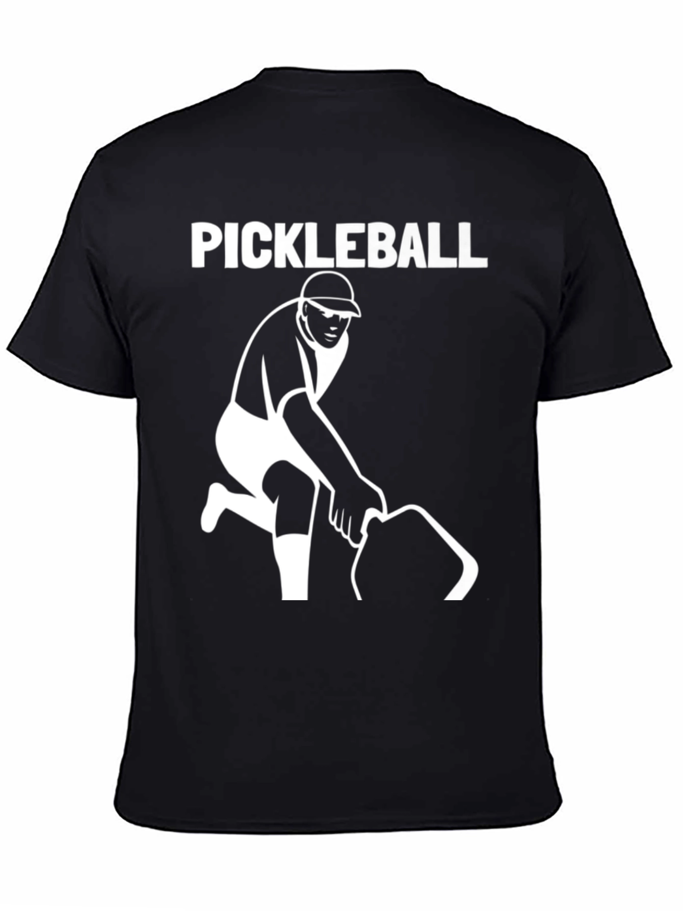 Pickleball Player Graphic T-Shirt - Black