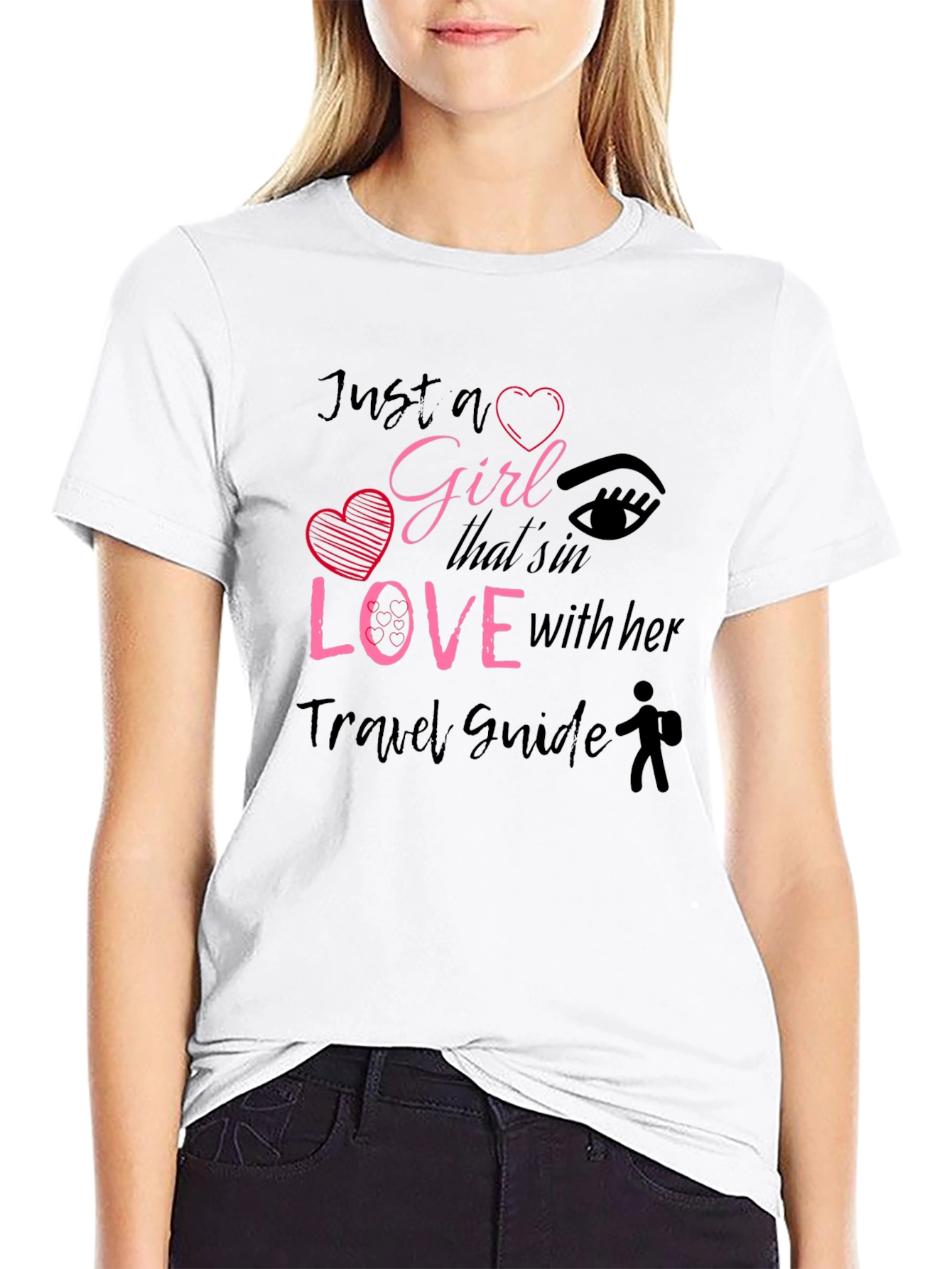Just a Girl in Love With Travel Guide T-Shirt