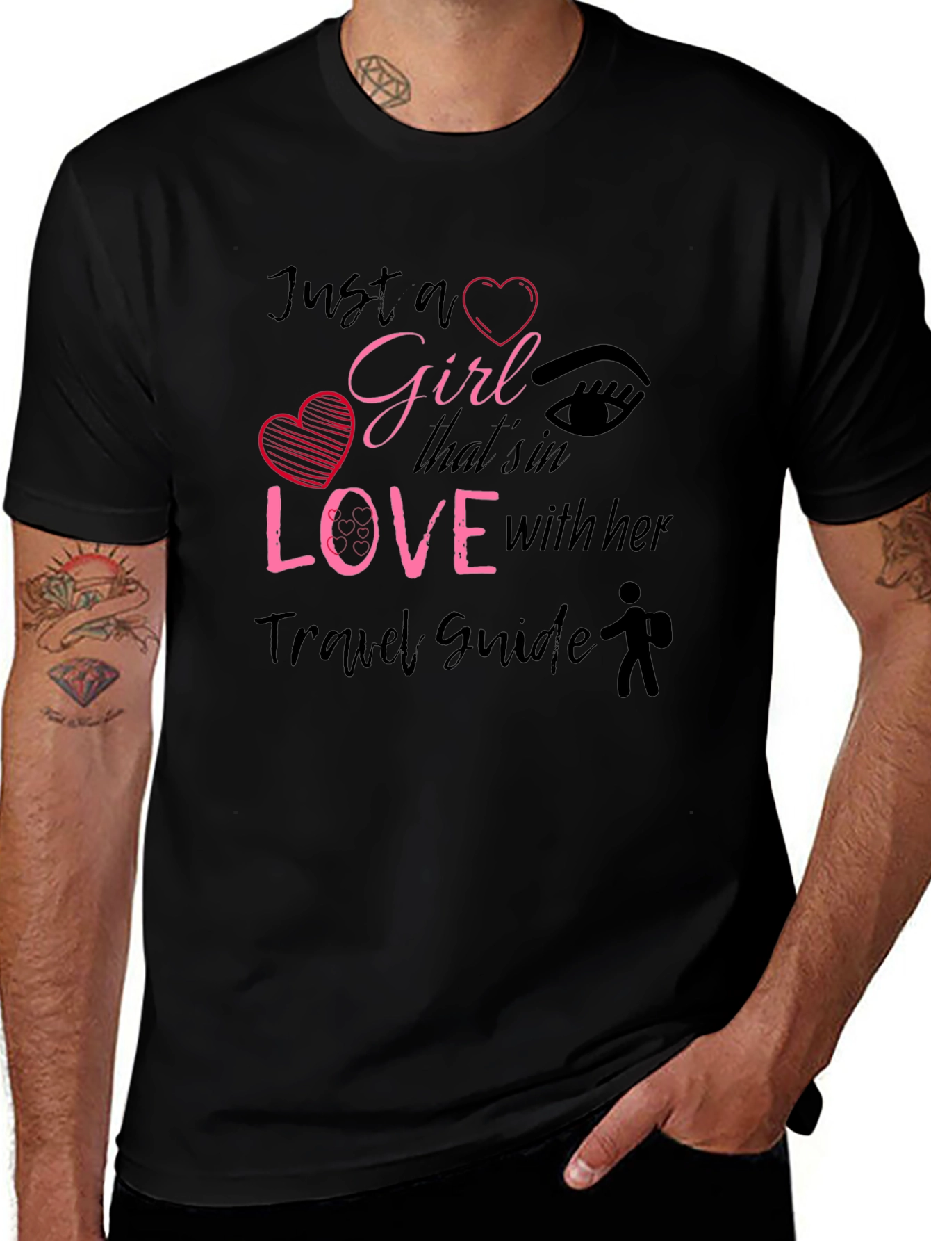 Just a Girl in Love With Travel Guide T-Shirt