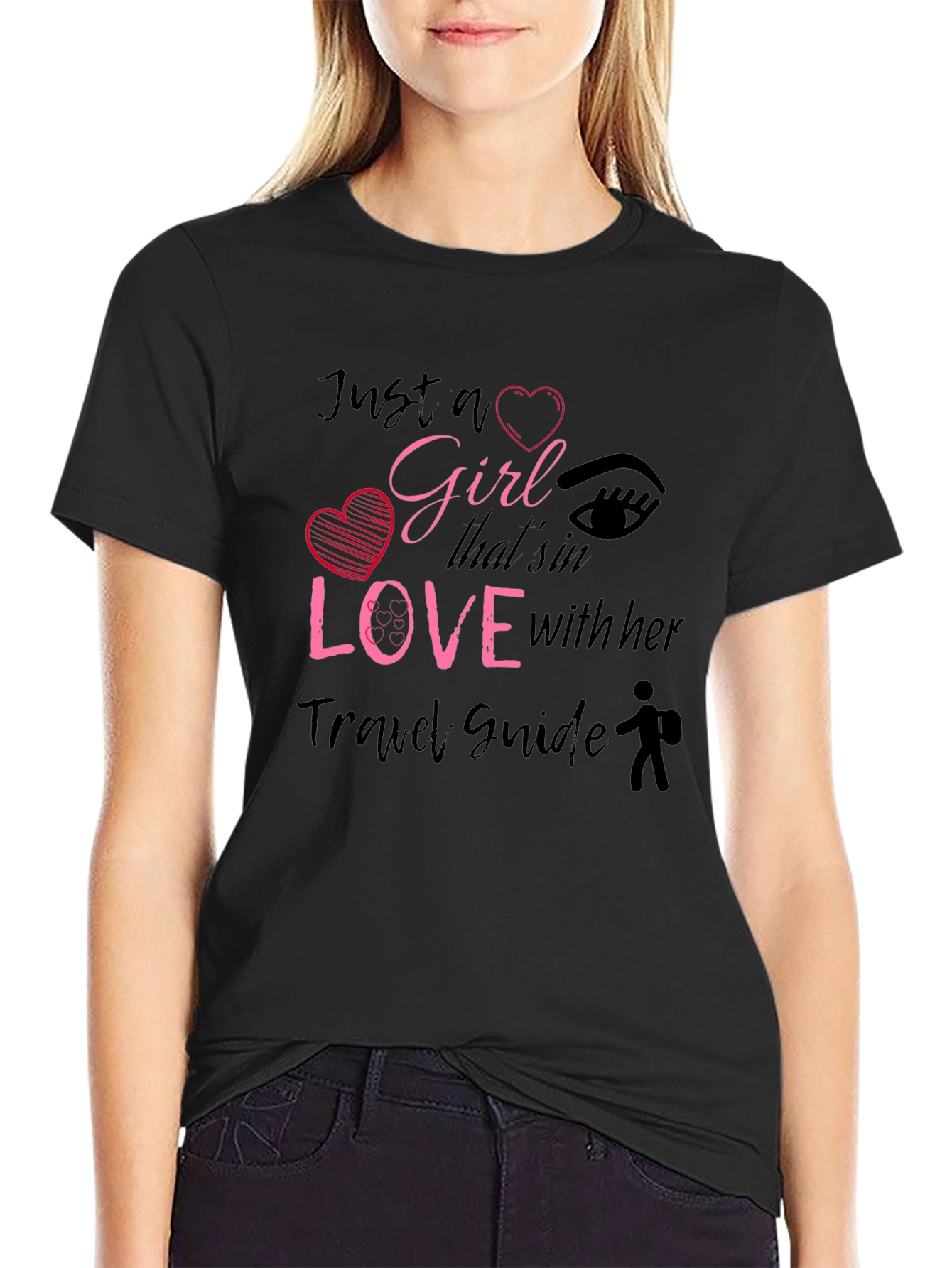 Just a Girl in Love With Travel Guide T-Shirt
