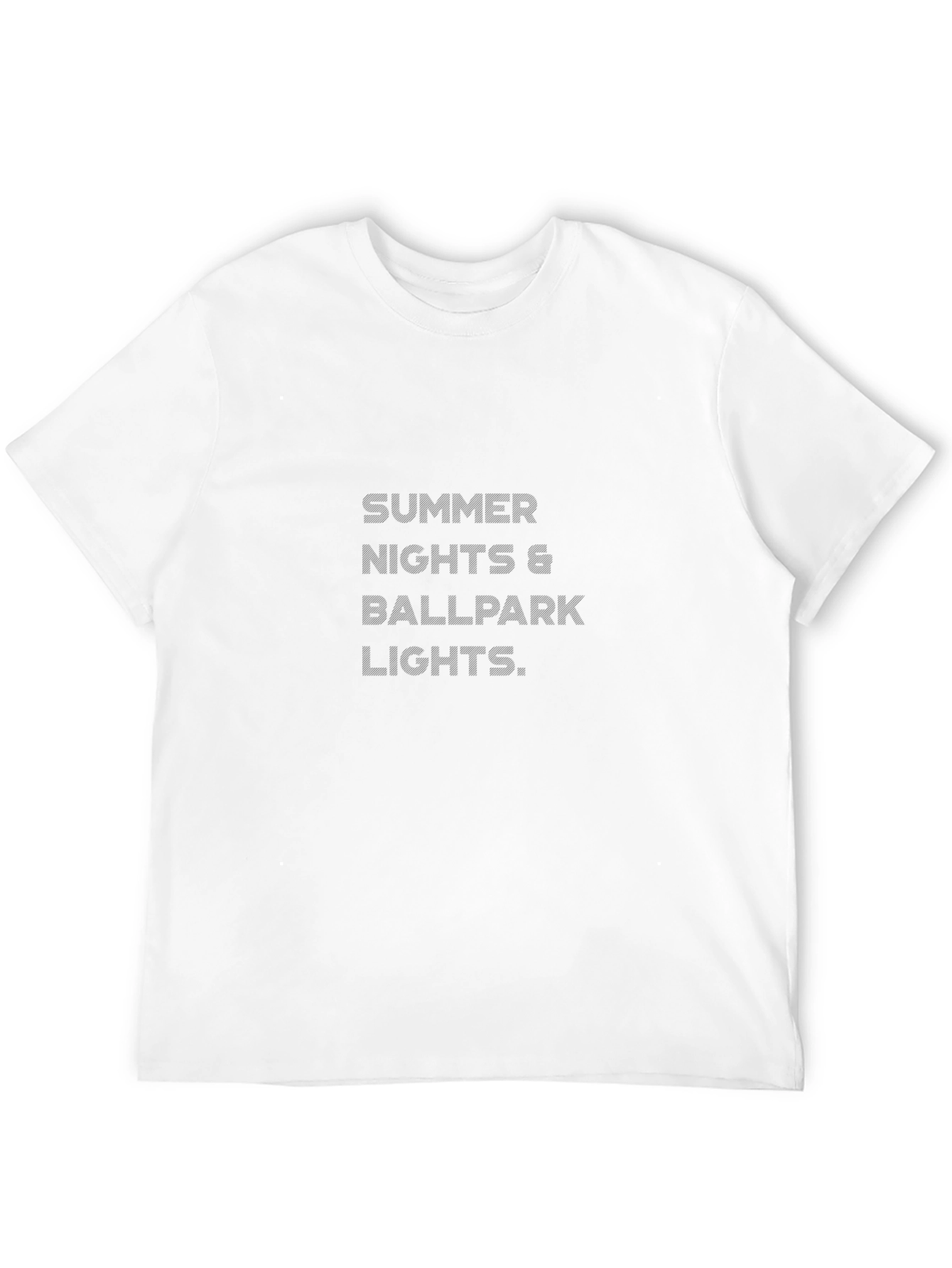 Summer Nights Ballpark Lights Black T-Shirt