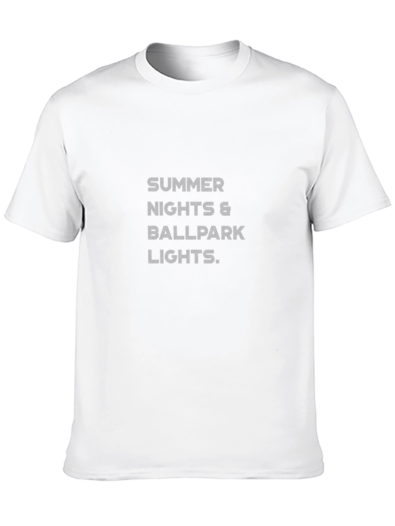 Summer Nights Ballpark Lights Black T-Shirt