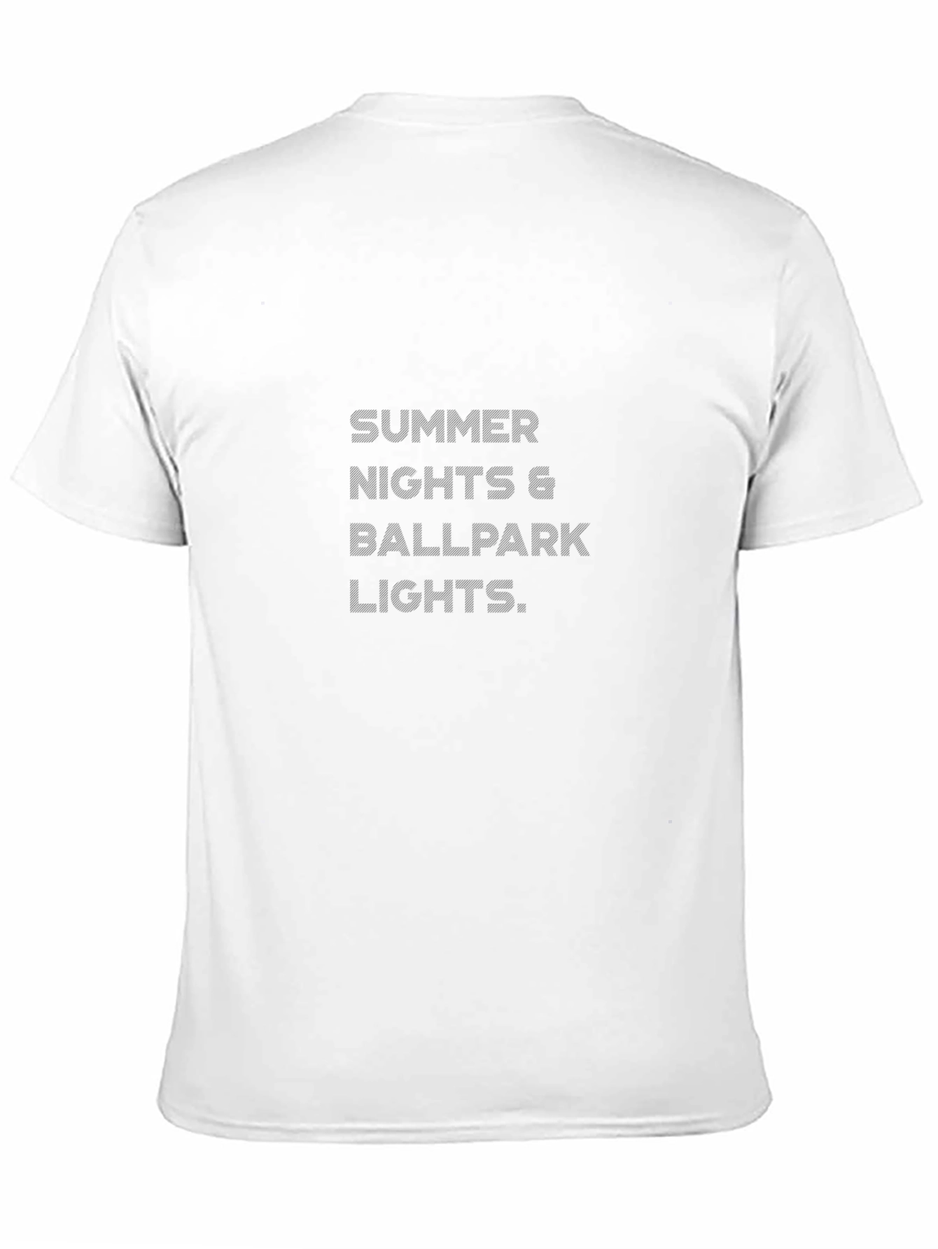 Summer Nights Ballpark Lights Black T-Shirt