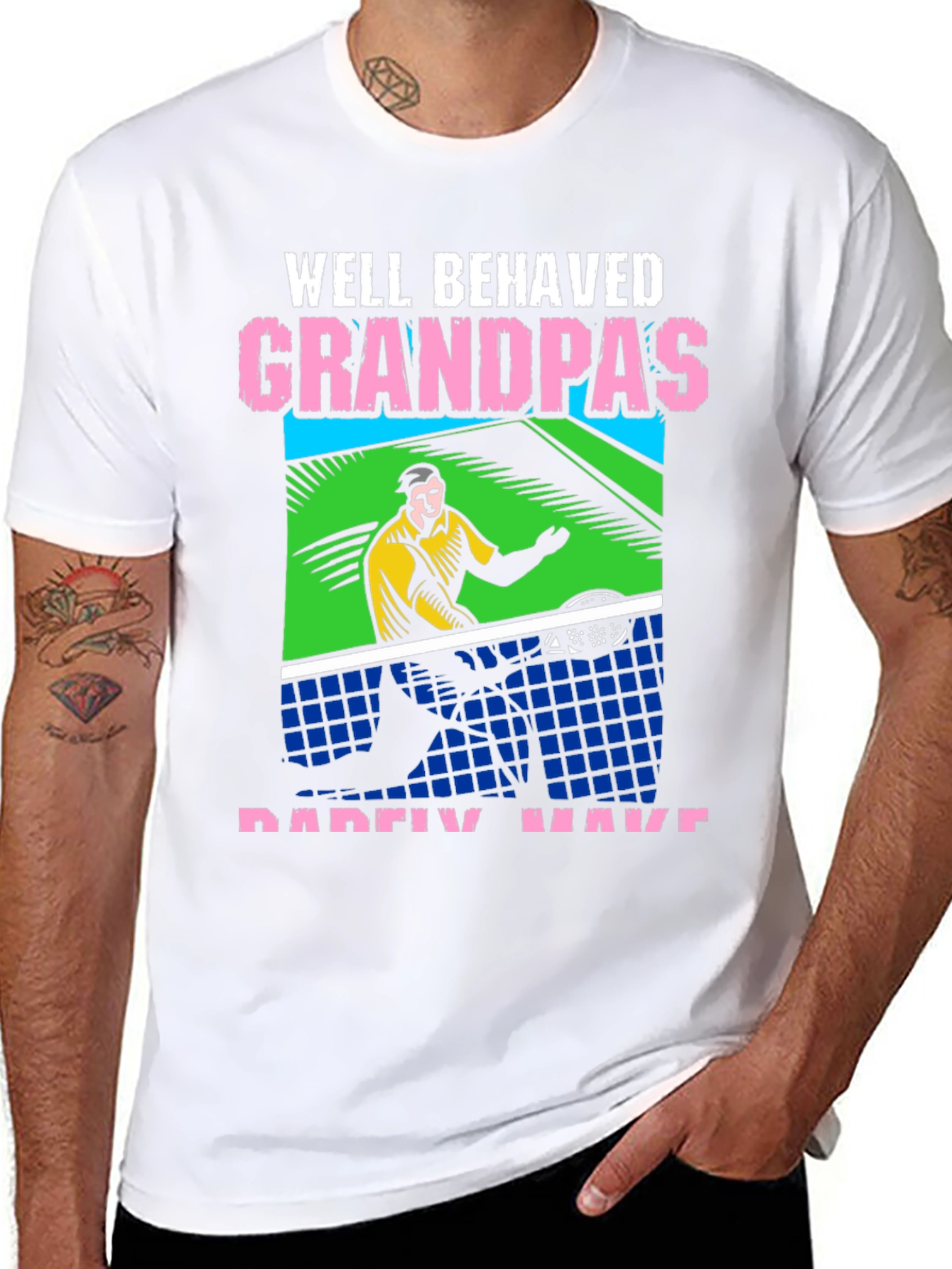 Well Behaved Grandpas Table Tennis T-Shirt