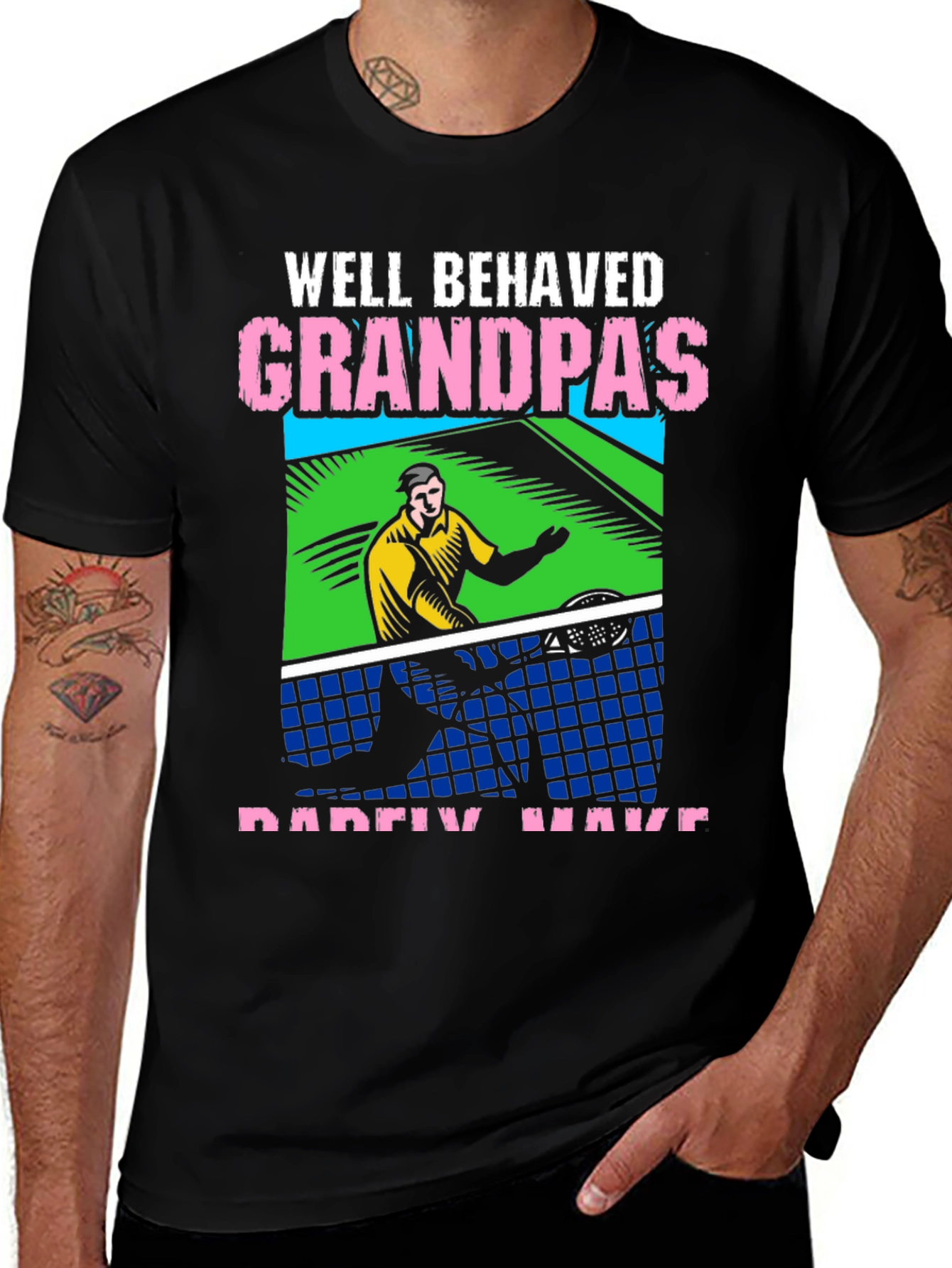 Well Behaved Grandpas Table Tennis T-Shirt