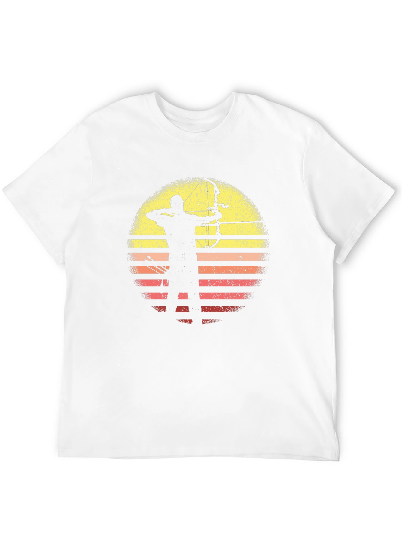 Archery Sunset Graphic Tee - Black Cotton T-Shirt