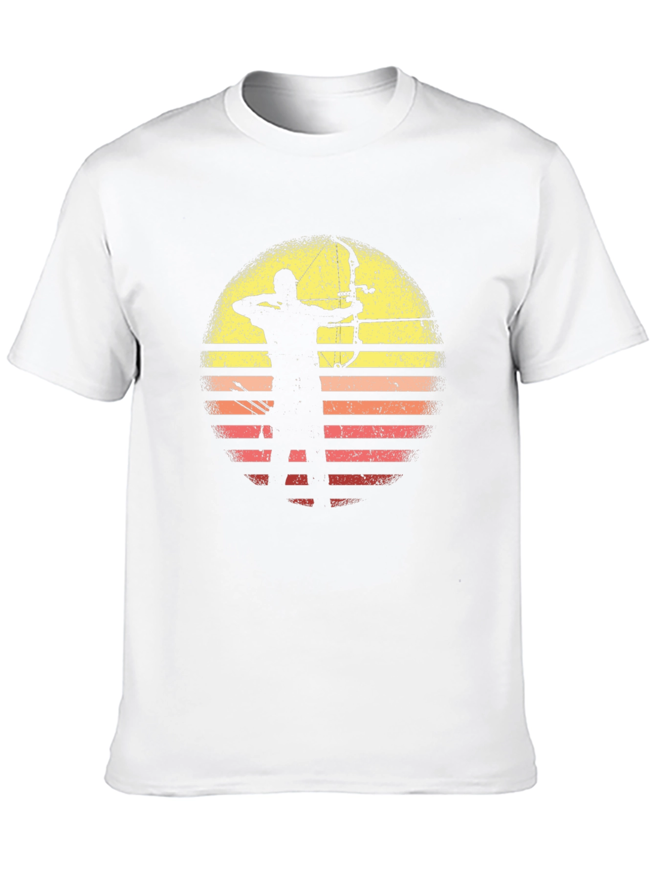 Archery Sunset Graphic Tee - Black Cotton T-Shirt