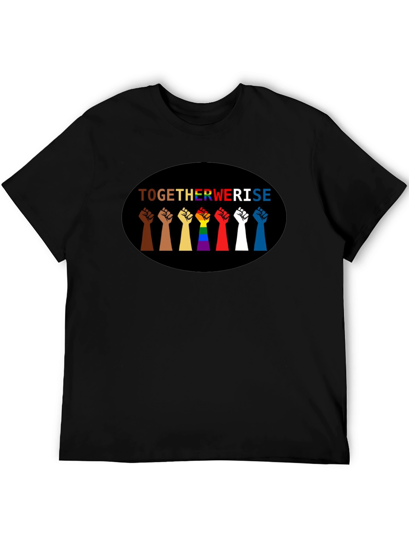 Together We Rise Graphic Tee - Black
