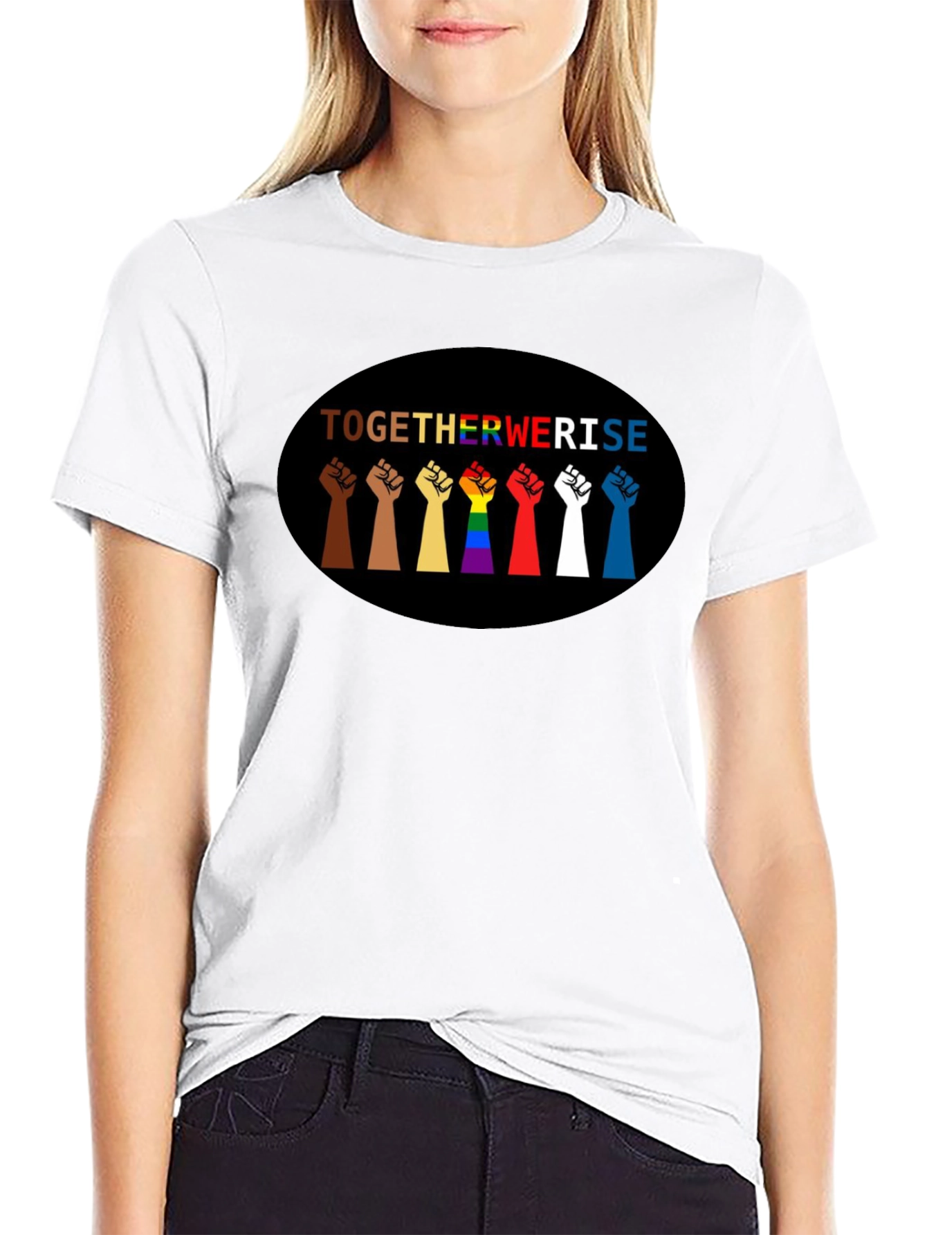 Together We Rise Graphic Tee - Black