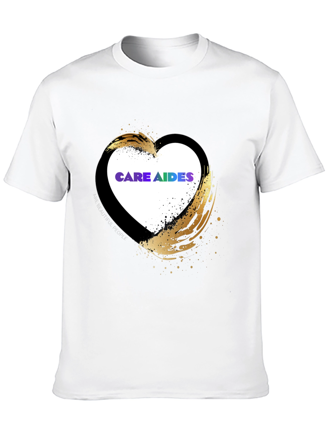 Care Aides Heart Graphic T-Shirt - Black