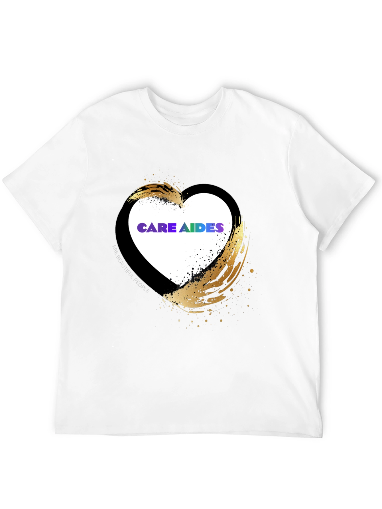 Care Aides Heart Graphic T-Shirt - Black