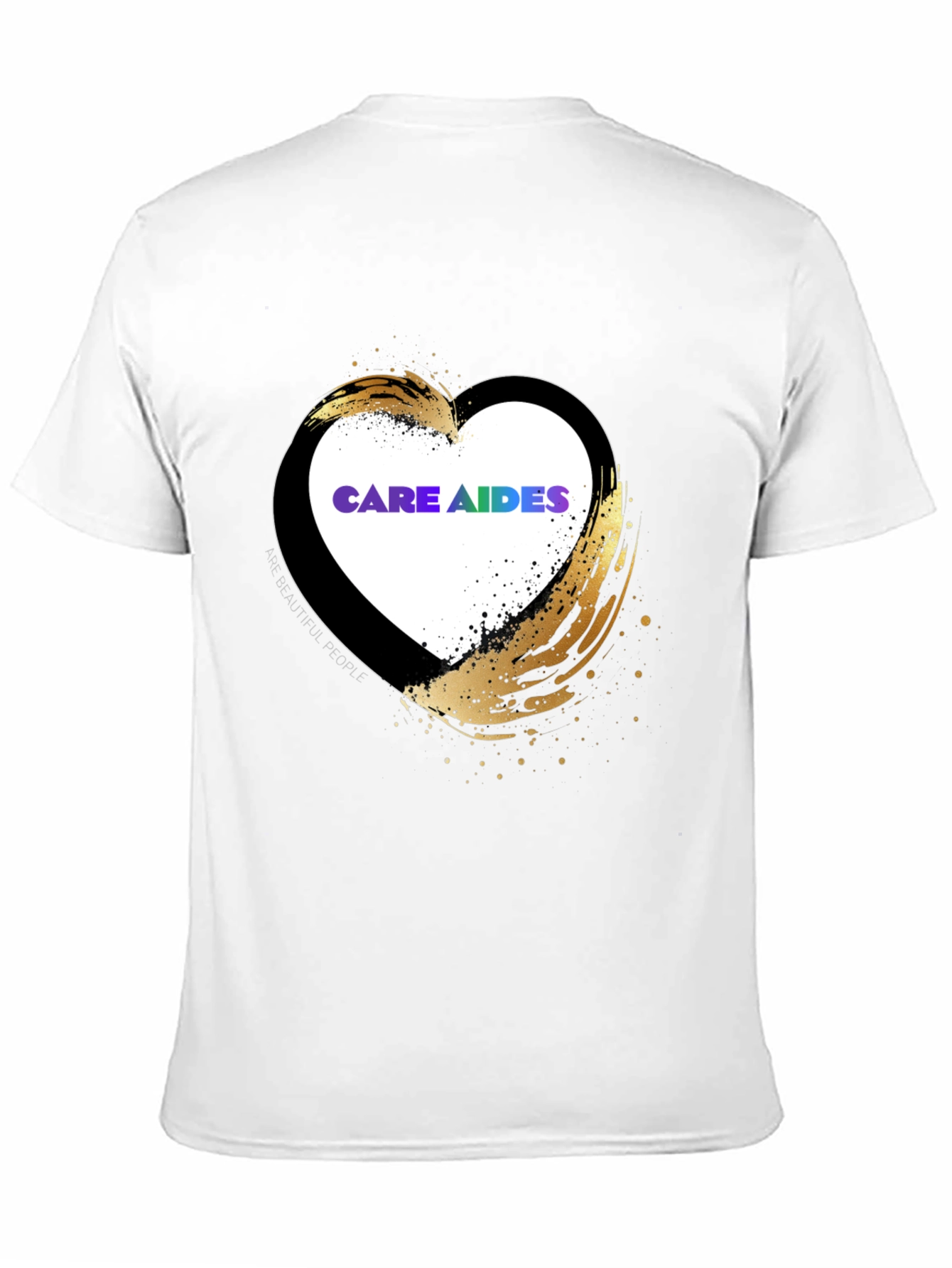 Care Aides Heart Graphic T-Shirt - Black