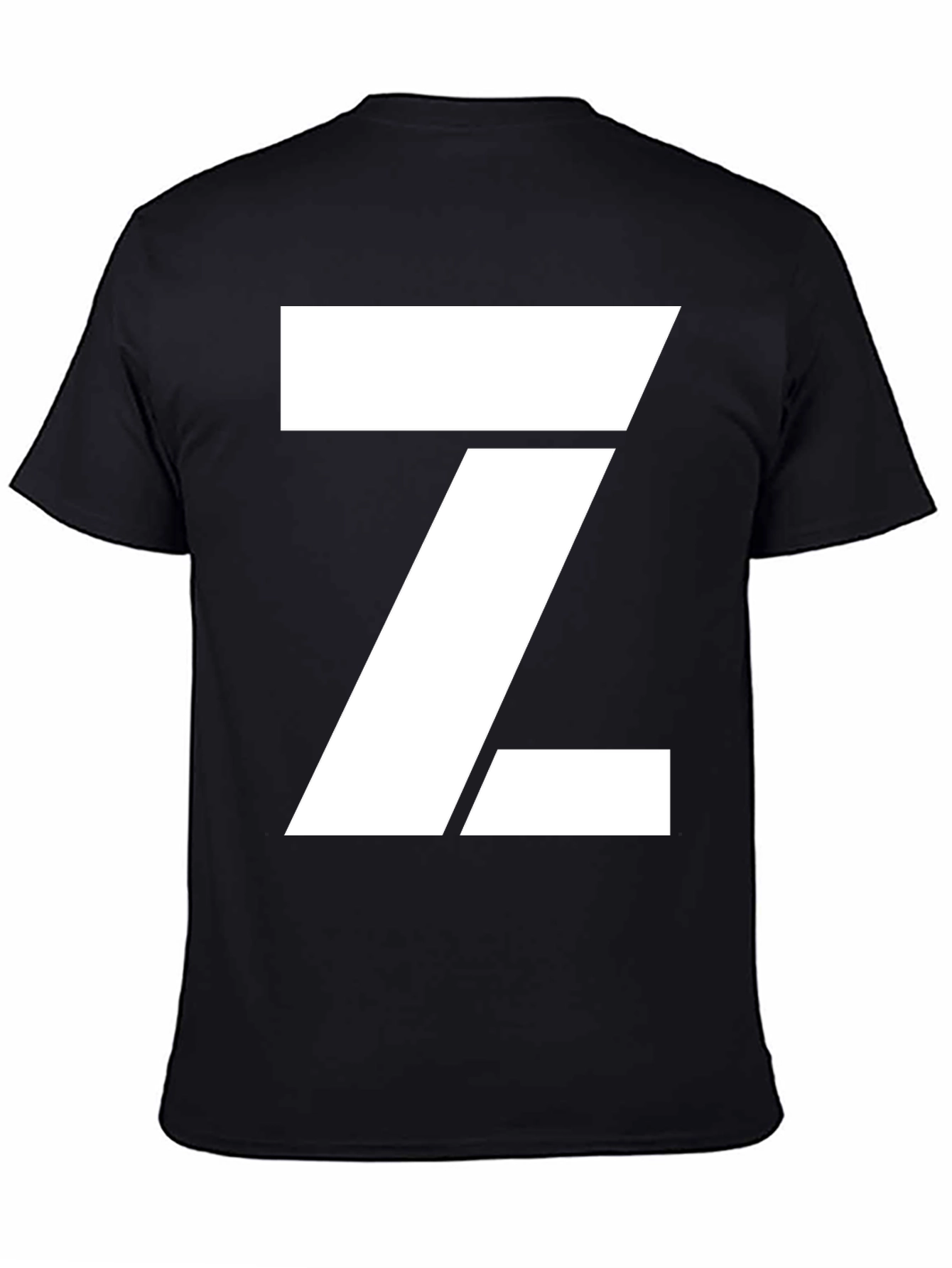 Modern Letter Z Graphic Tee - Stylish Black T-Shirt