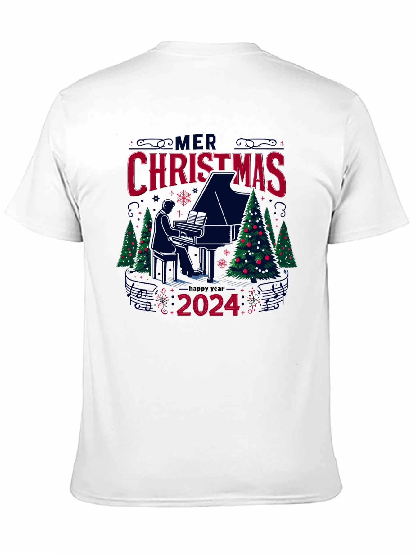 Merry Christmas 2024 Piano T-Shirt