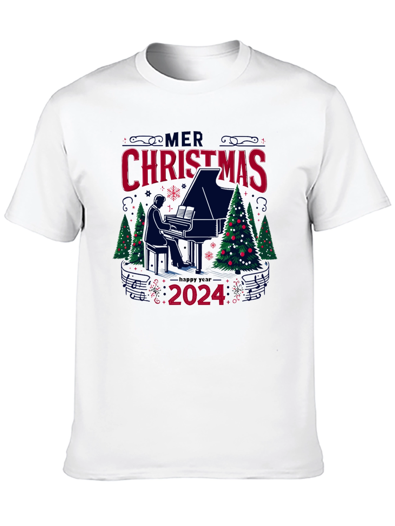 Merry Christmas 2024 Piano T-Shirt