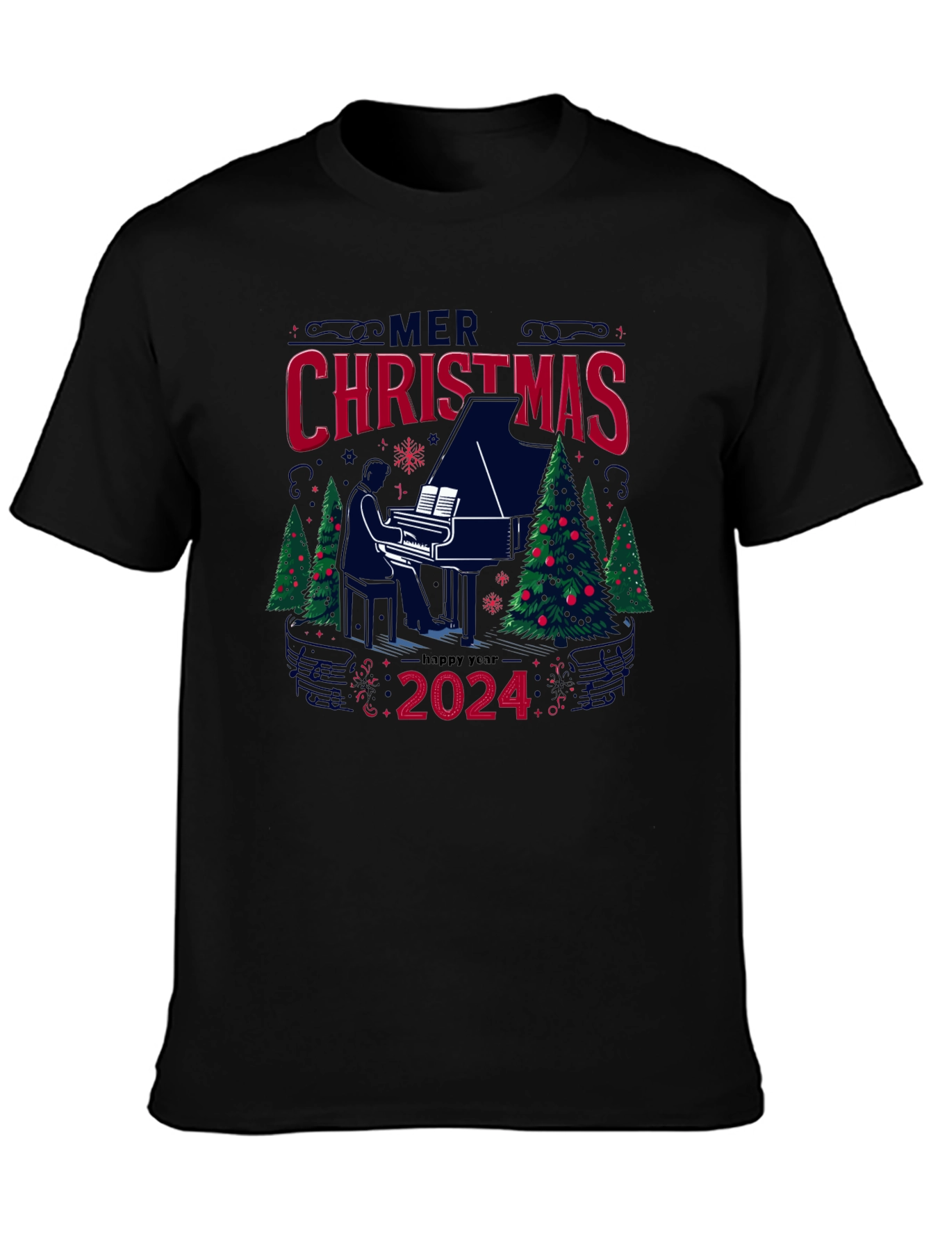 Merry Christmas 2024 Piano T-Shirt