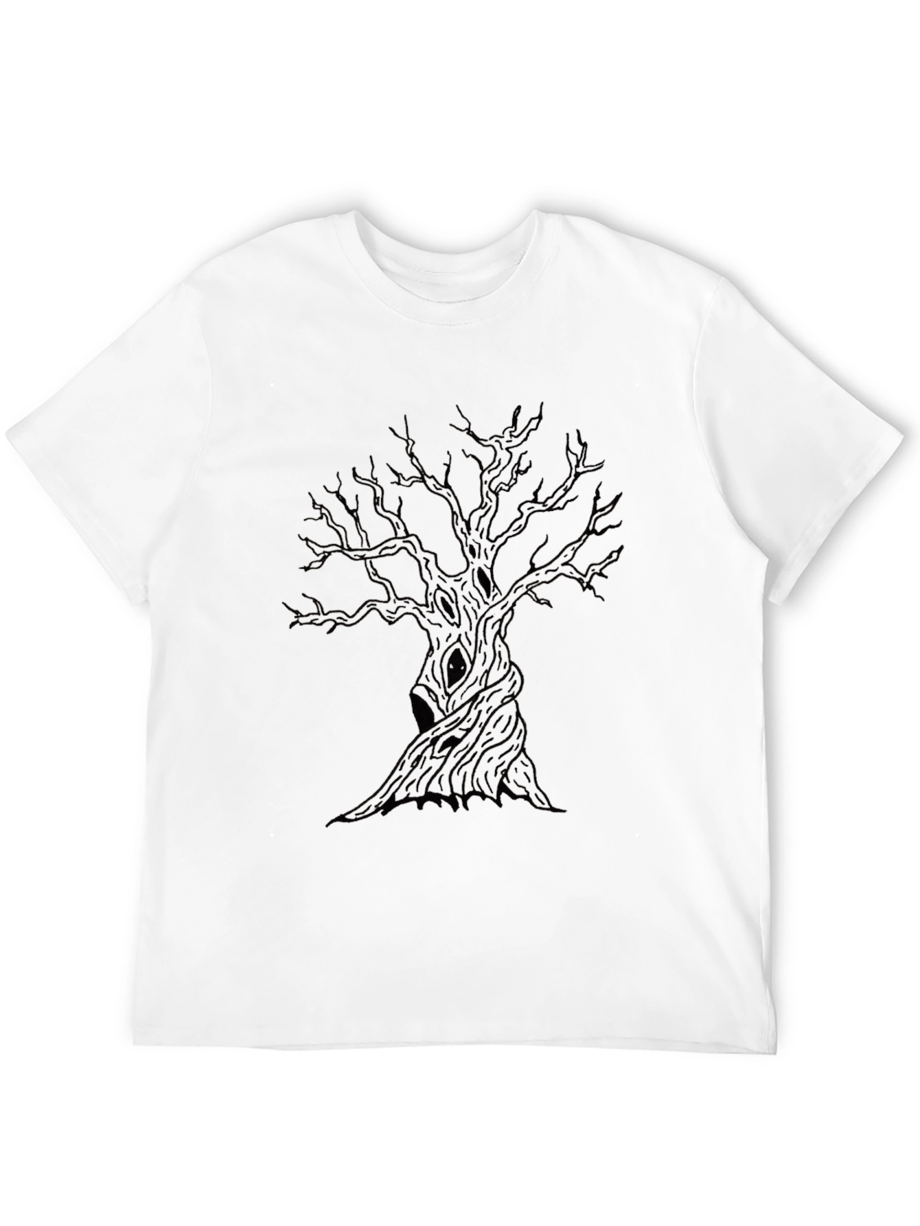Mens Black Tree Graphic Tee