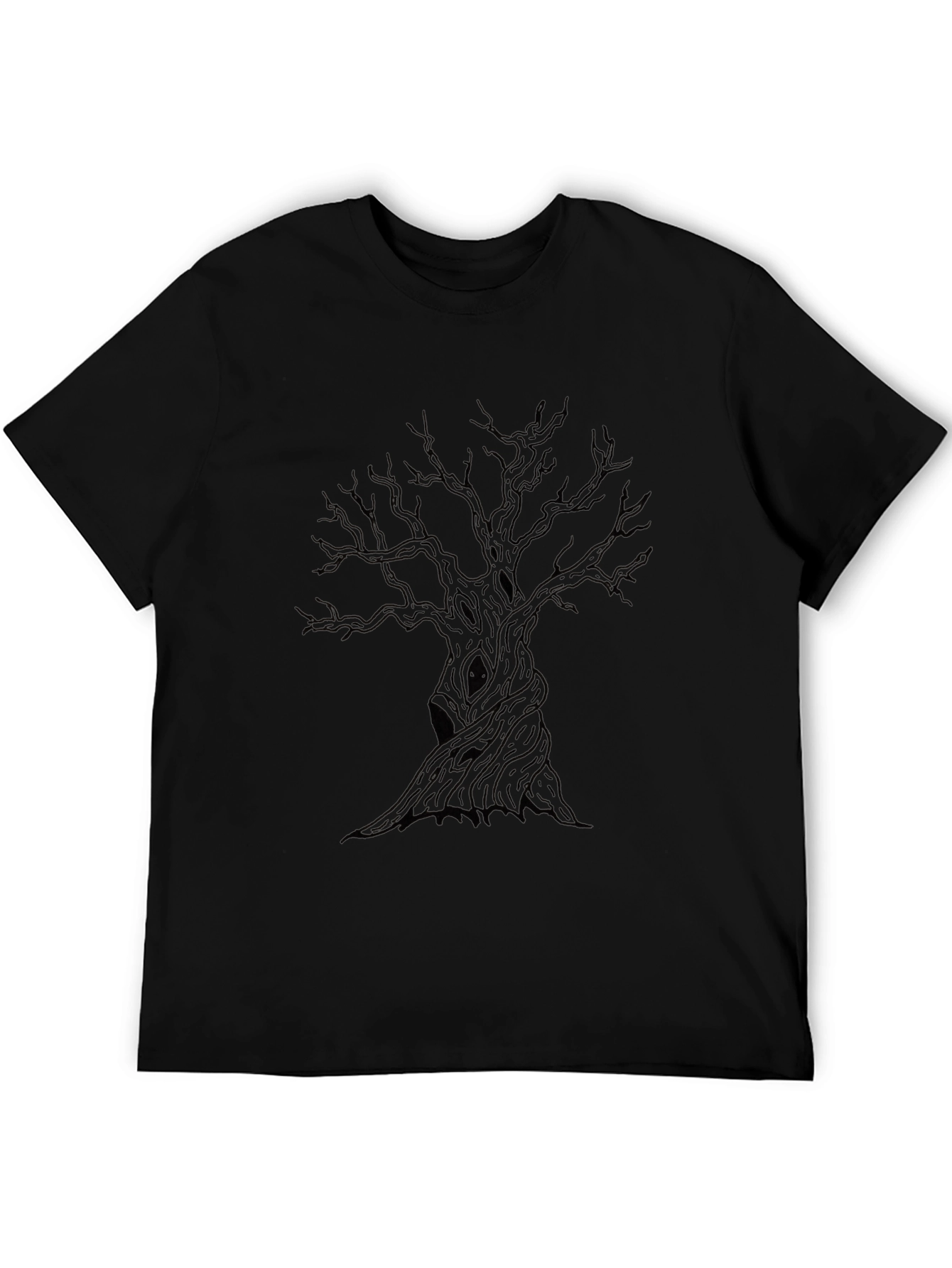 Mens Black Tree Graphic Tee
