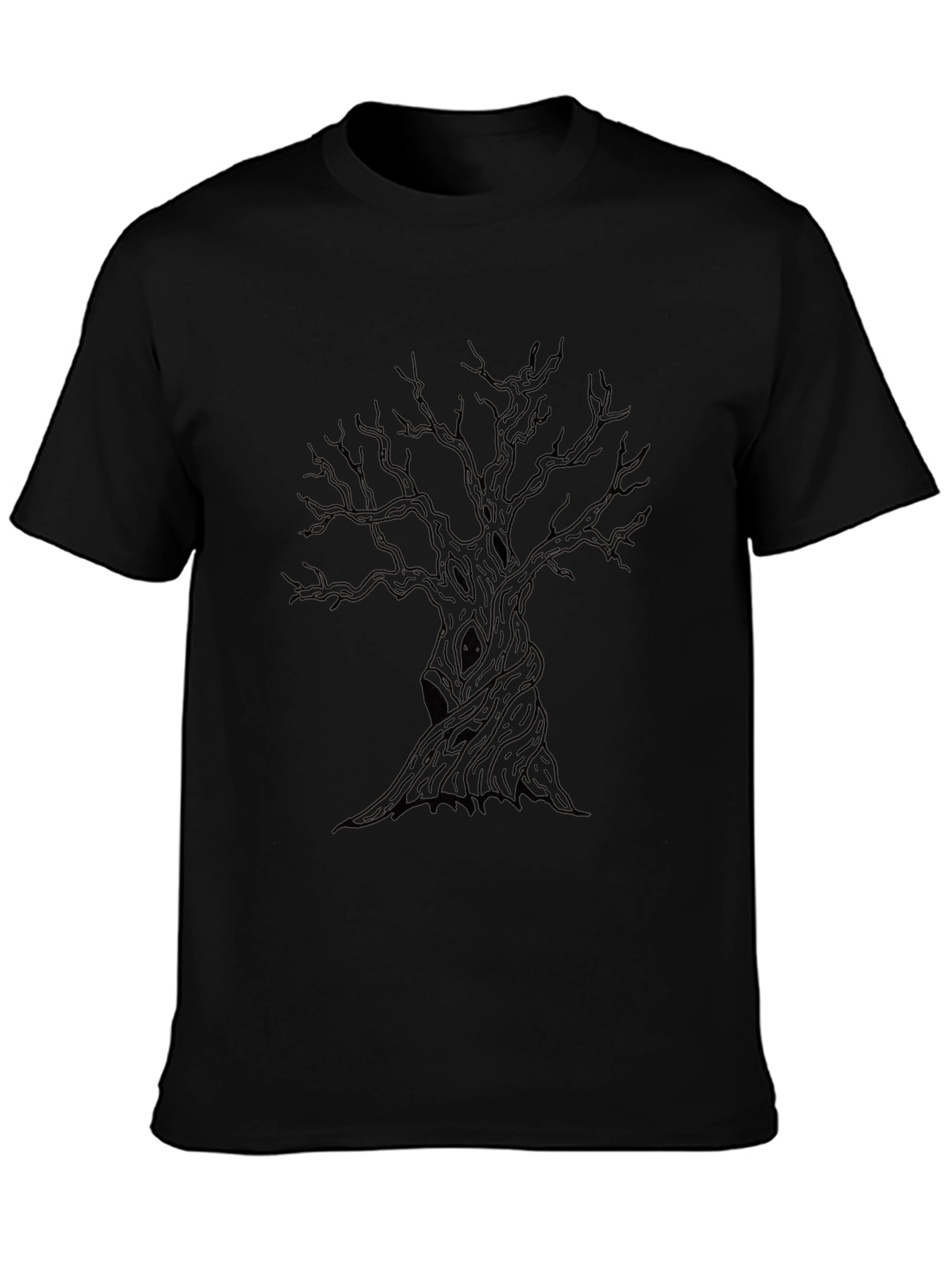 Mens Black Tree Graphic Tee