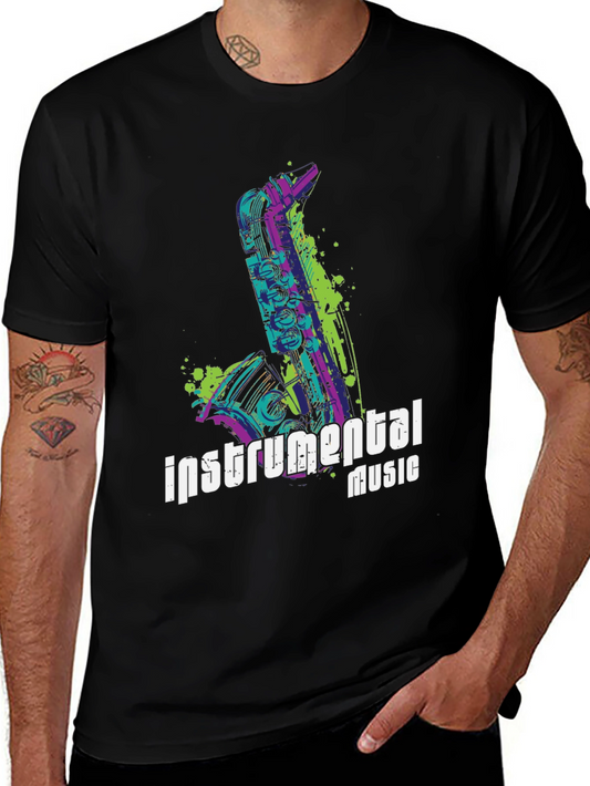 Instrumental Music T-Shirt - Saxophone Design