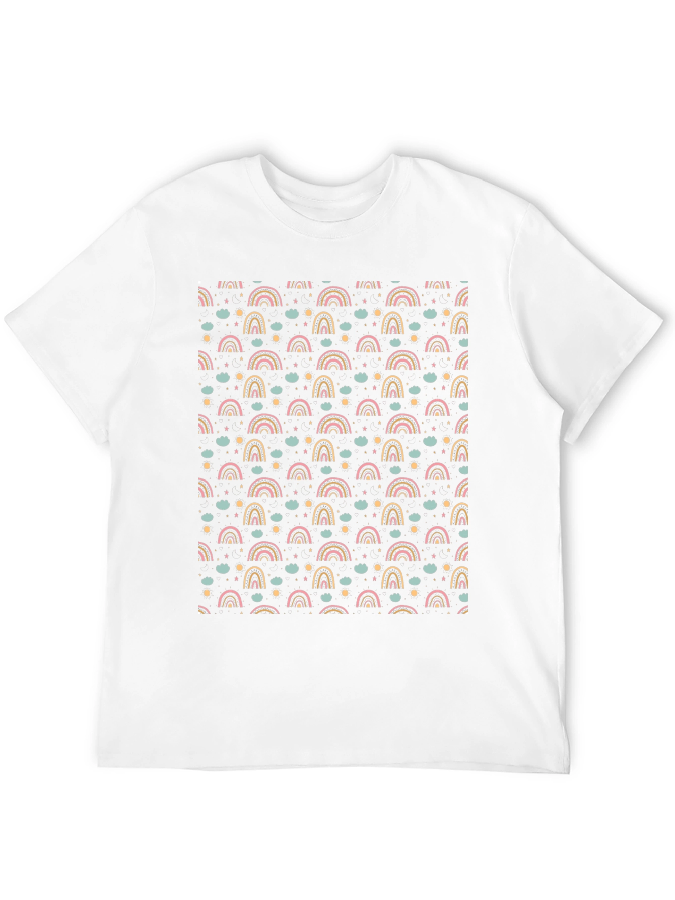 Rainbow Pattern Black Tee