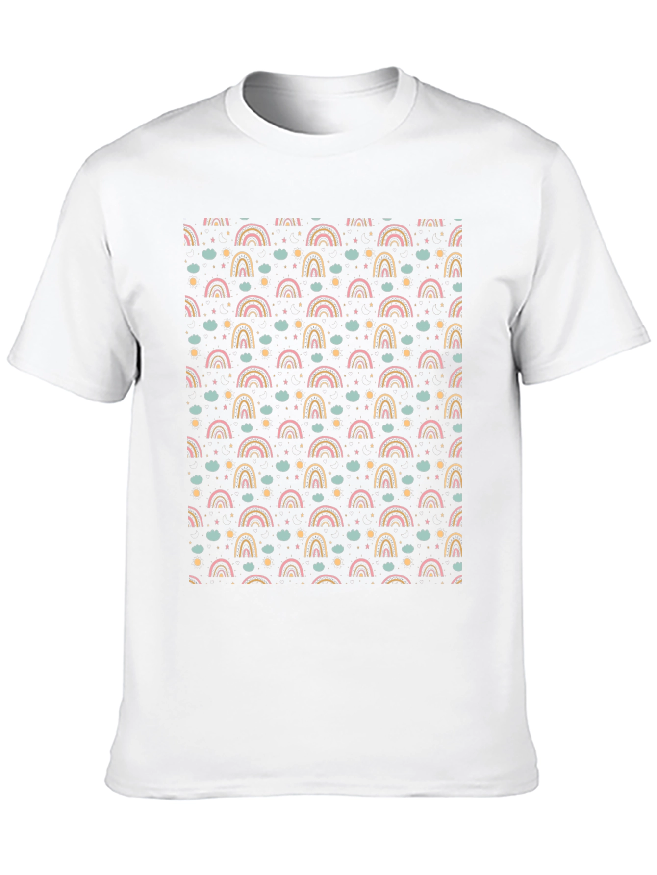 Rainbow Pattern Black Tee