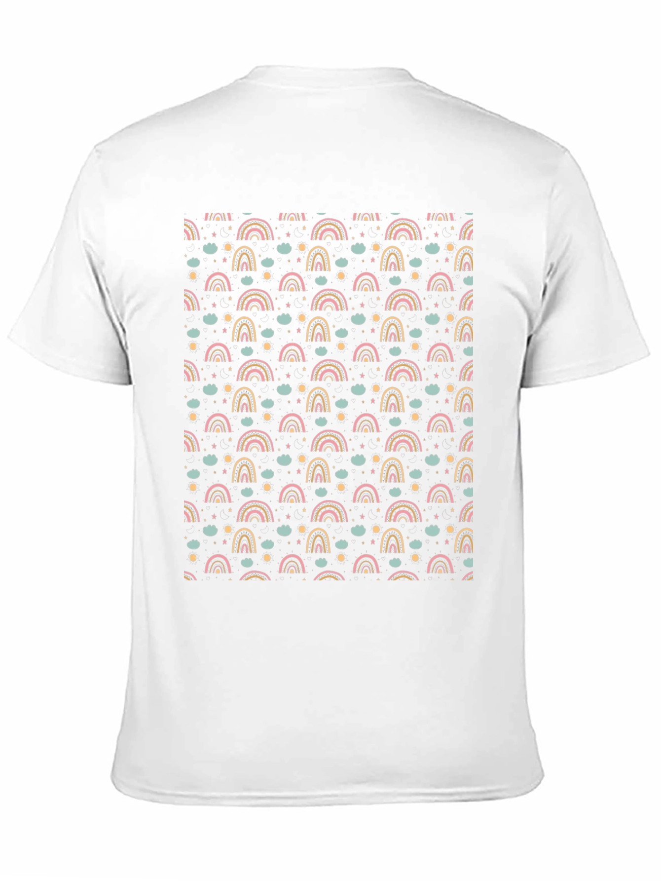 Rainbow Pattern Black Tee