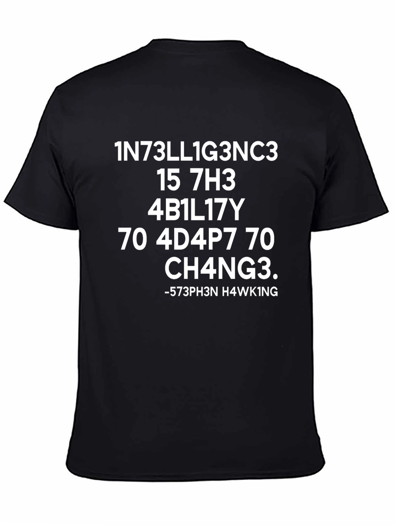 Intelligence Parody Black Graphic T-Shirt